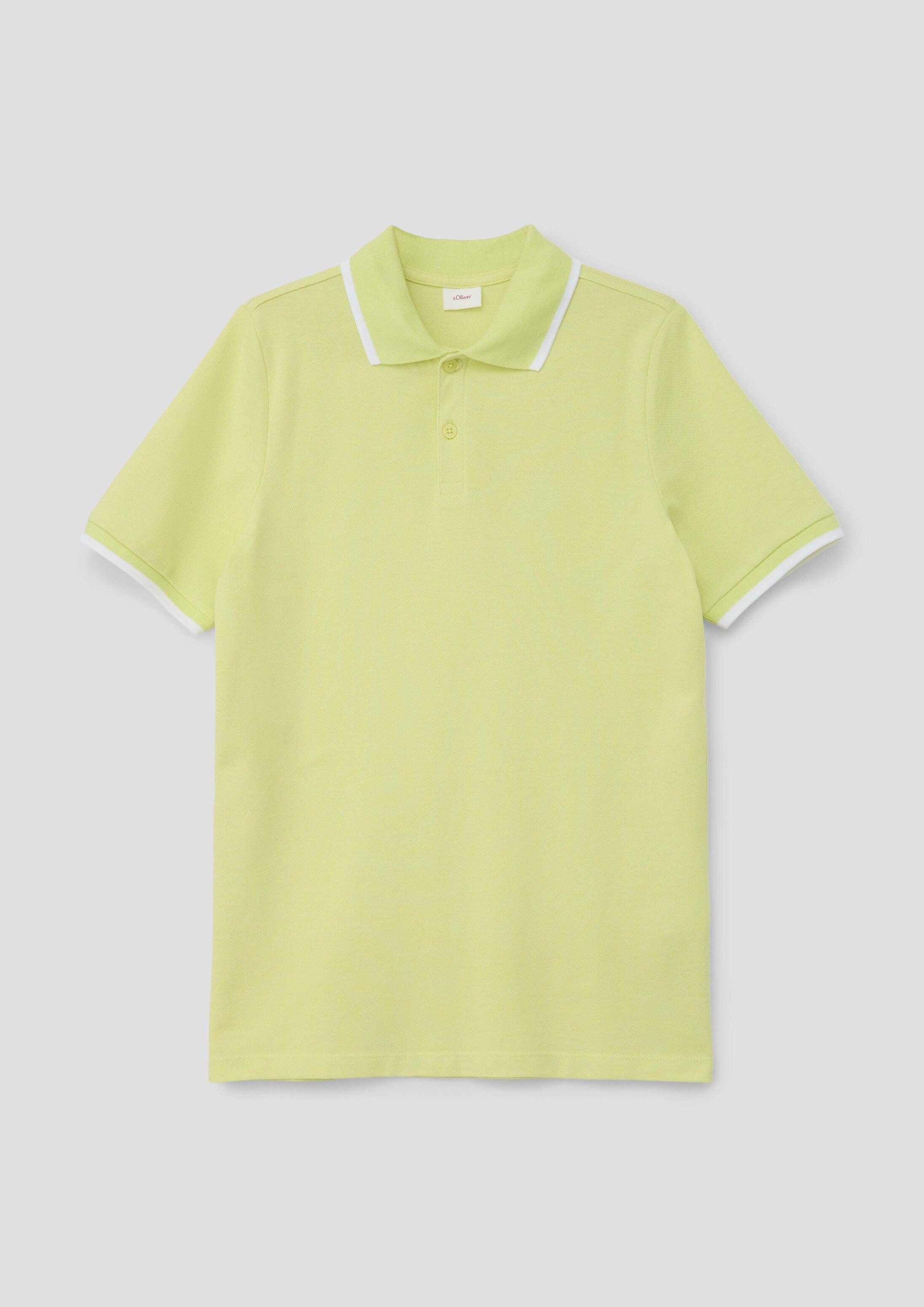 s.Oliver Kurzarmshirt Polo-Shirt Poloshirt aus Baumwollpiqué