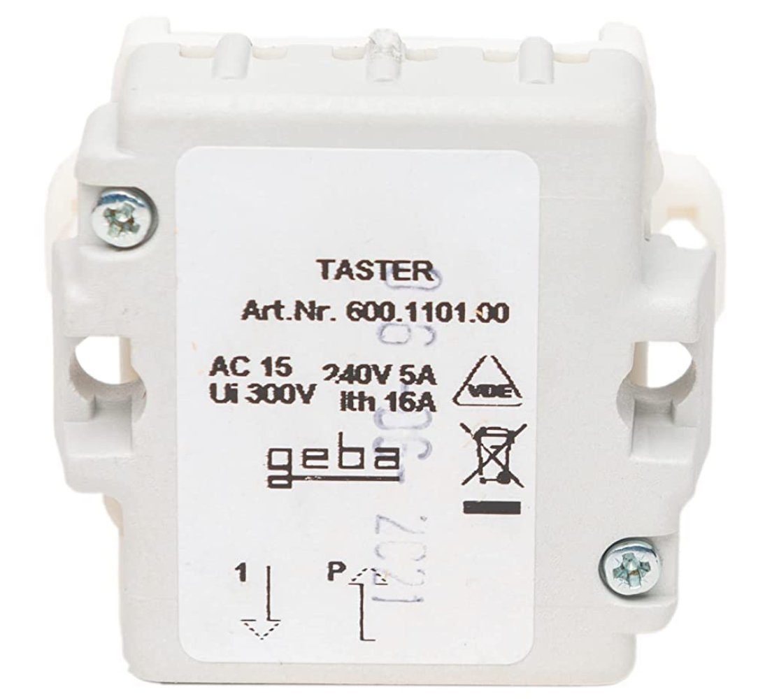 geba Schalter Schalteinsatz J-1T/1 Taster einseitig tastend Schlüsselschalter (1-St), 600.1101.00