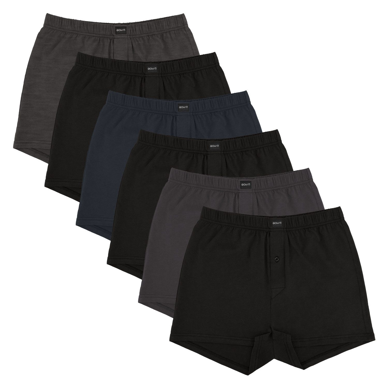 Boxershorts 6er Pack Herren Jersey Boxershorts Baumwolle
