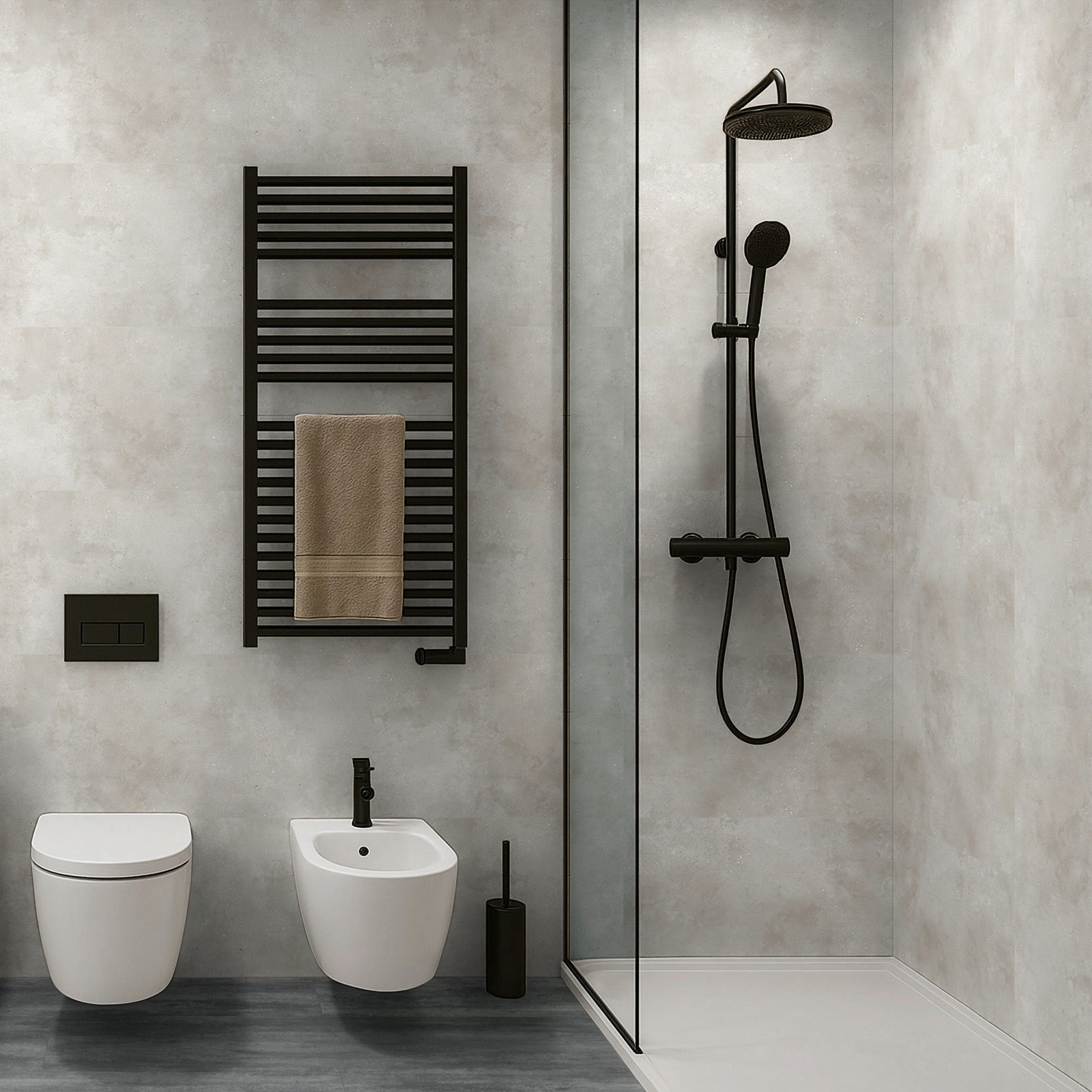 Revet Wandpaneel Wandfliese Kunststoff - wasserfest, kratzfest, alte Fliesen überkleben, BxL: 30x60 cm, 0,18 qm, (Packung mit 2,16 m², 12-tlg., Versandkostenfreie Lieferung) Wandverkleidung im Fliesendesign, wasserfest, pflegeleicht