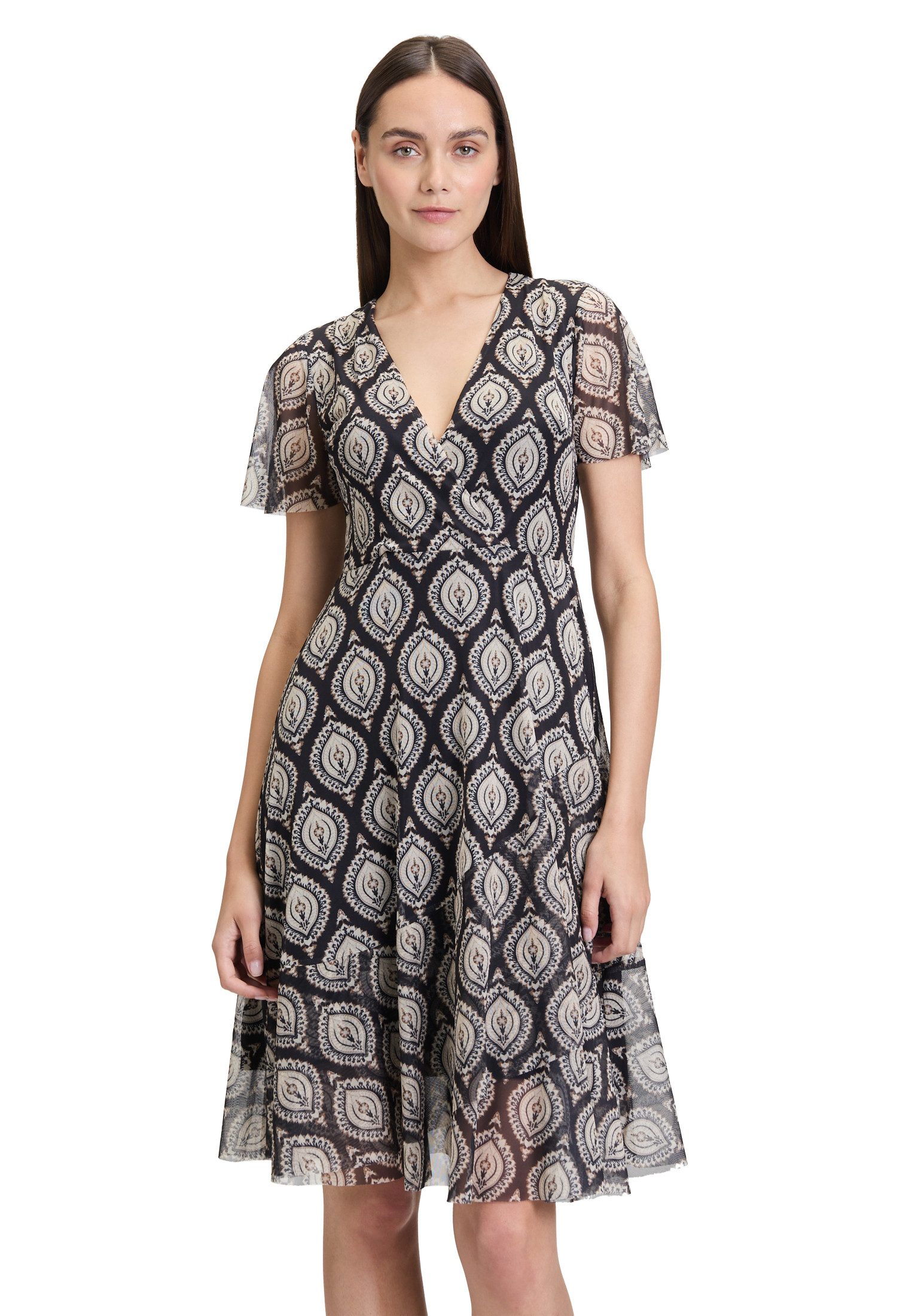 Cartoon Volantkleid Damen Volantkleid mit Rüschen günstig online kaufen