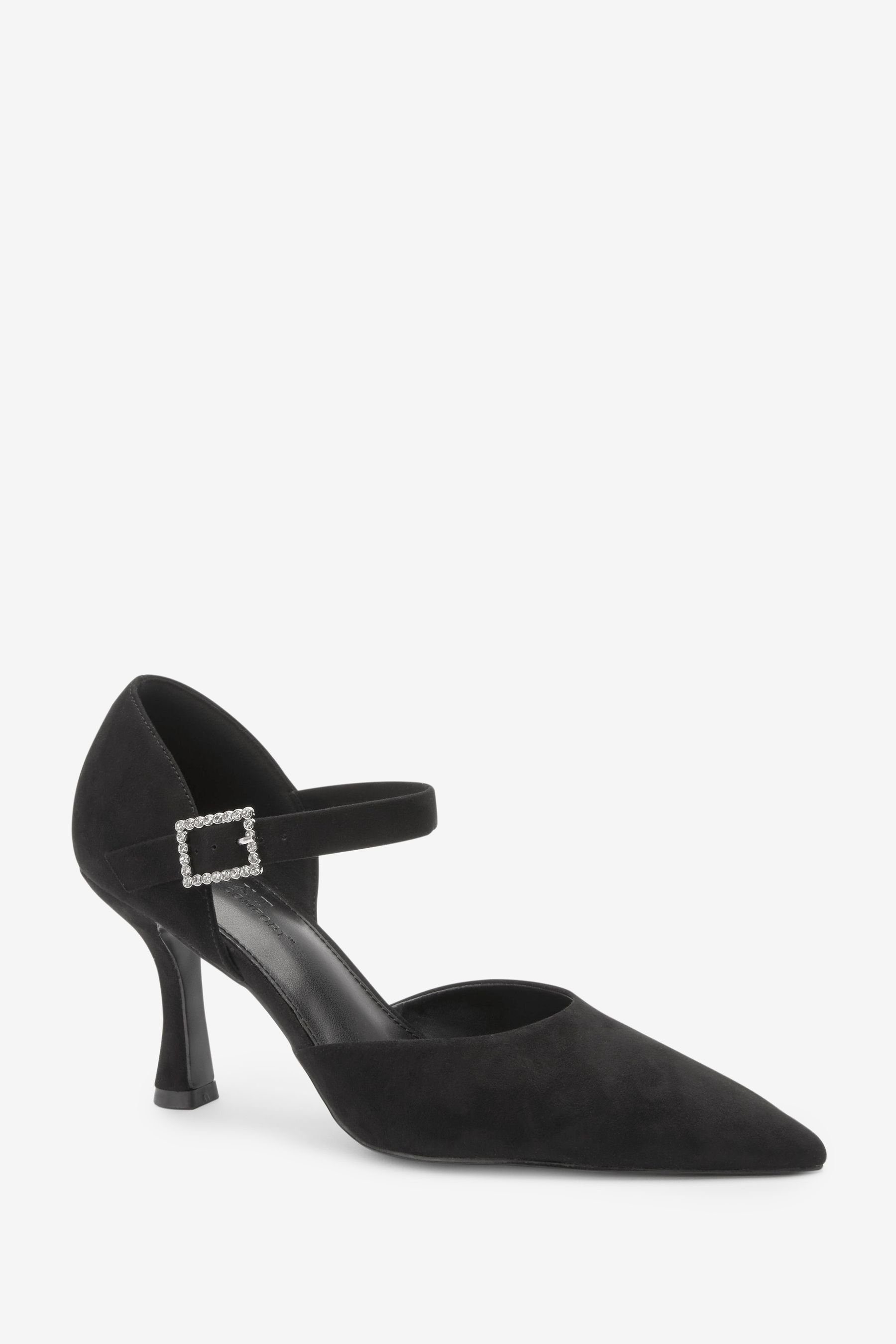 Mary-Jane-Pumps (1-tlg) Buckle Jewel Black Next Forever Mary-Jane-Schuhe Spitze Comfort with