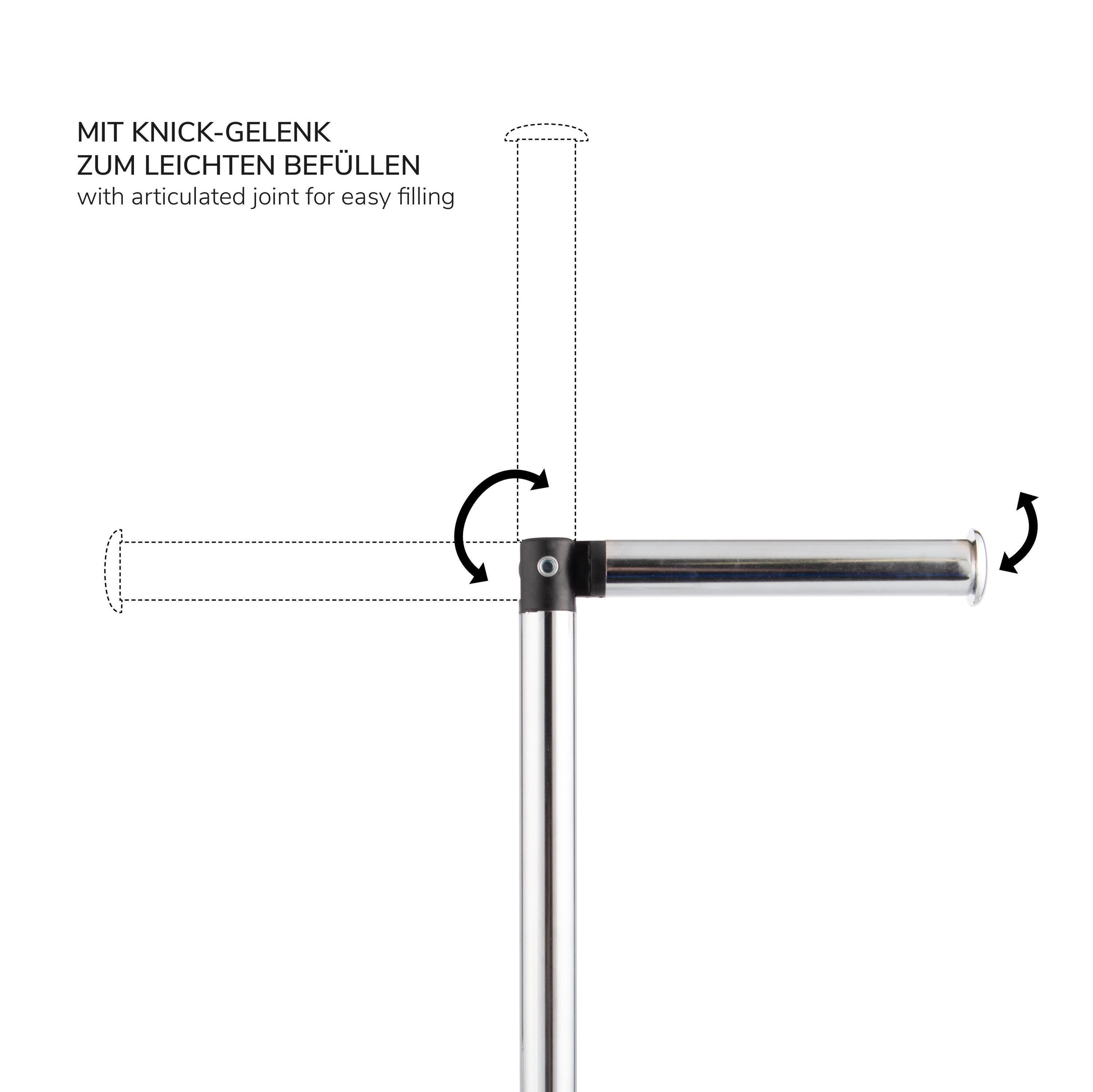 bremermann Toilettenpapierhalter Stand-WC-Rollenhalter 2in1, Ersatzrollenhalter (4 Rollen), verchromt – Bild 4 von 5