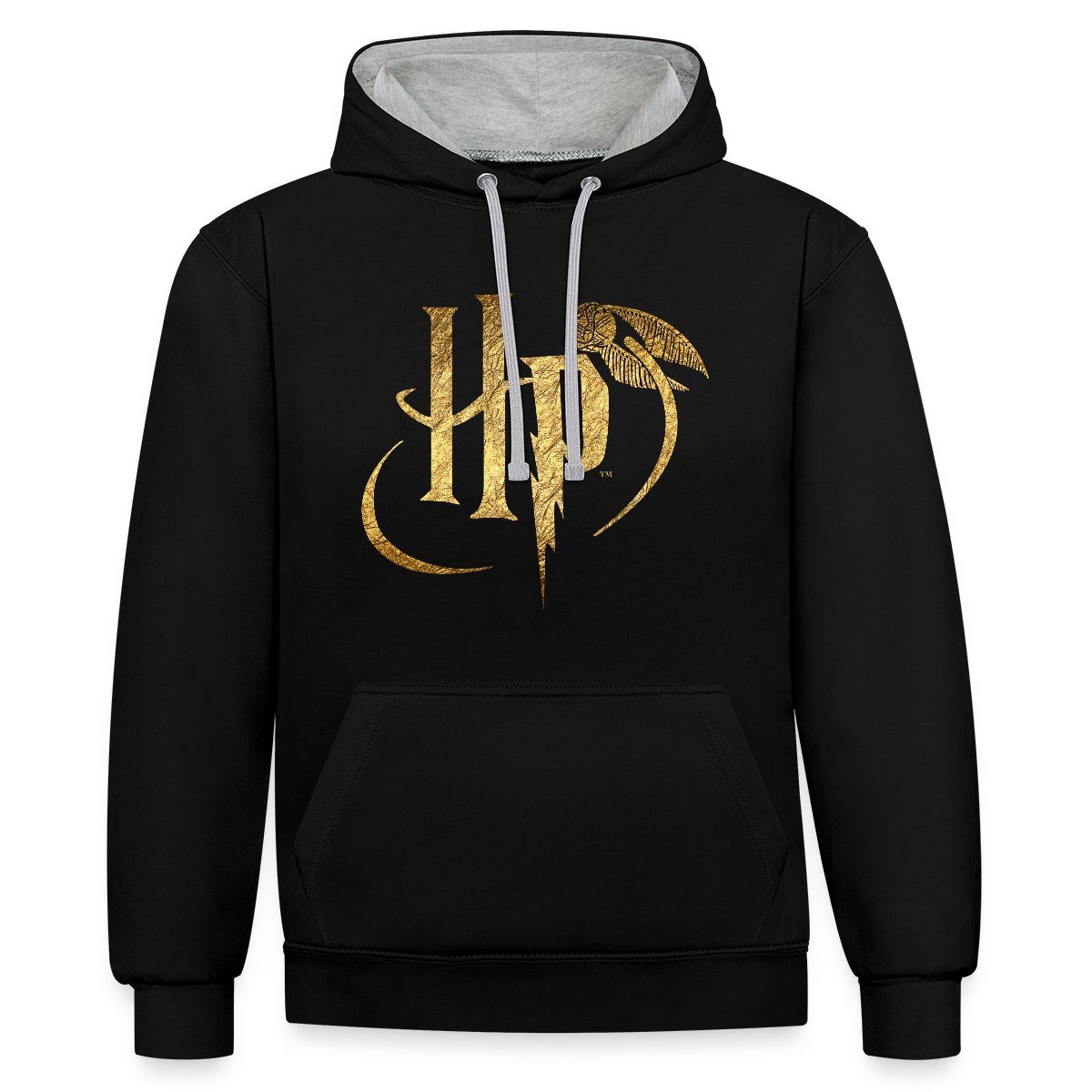 Spreadshirt Hoodie Harry Potter HP Logo Unisex Kontrast Hoodie (1-tlg)