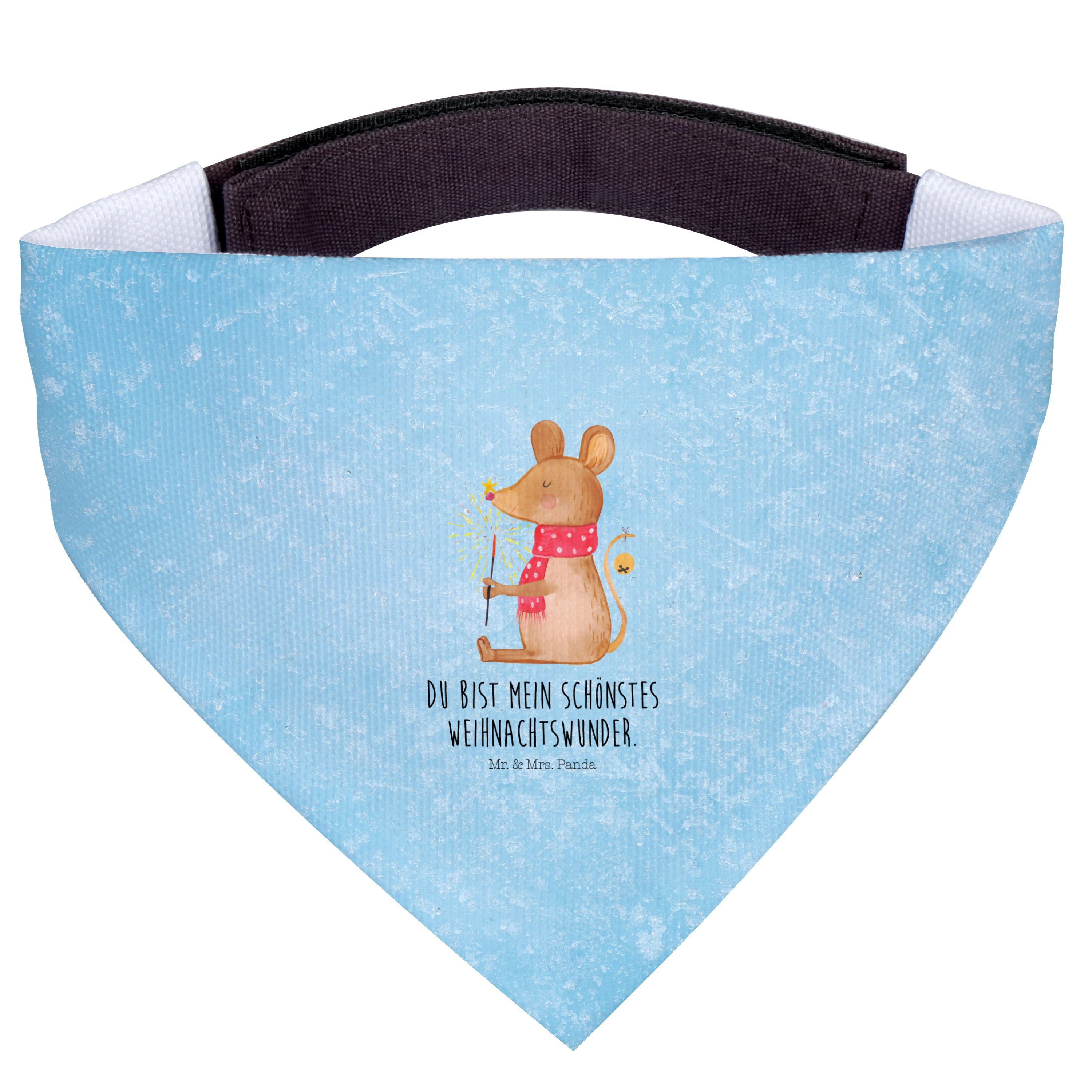 Mr. & Mrs. Panda Hundefliege Maus Weihnachten, Hundehalstuch, Eisblau, Hundehalstuch, Mäuschen, Ha, Polyester, Weihnachtsmotiv Schal Hund Dreieckstuch für Hunde