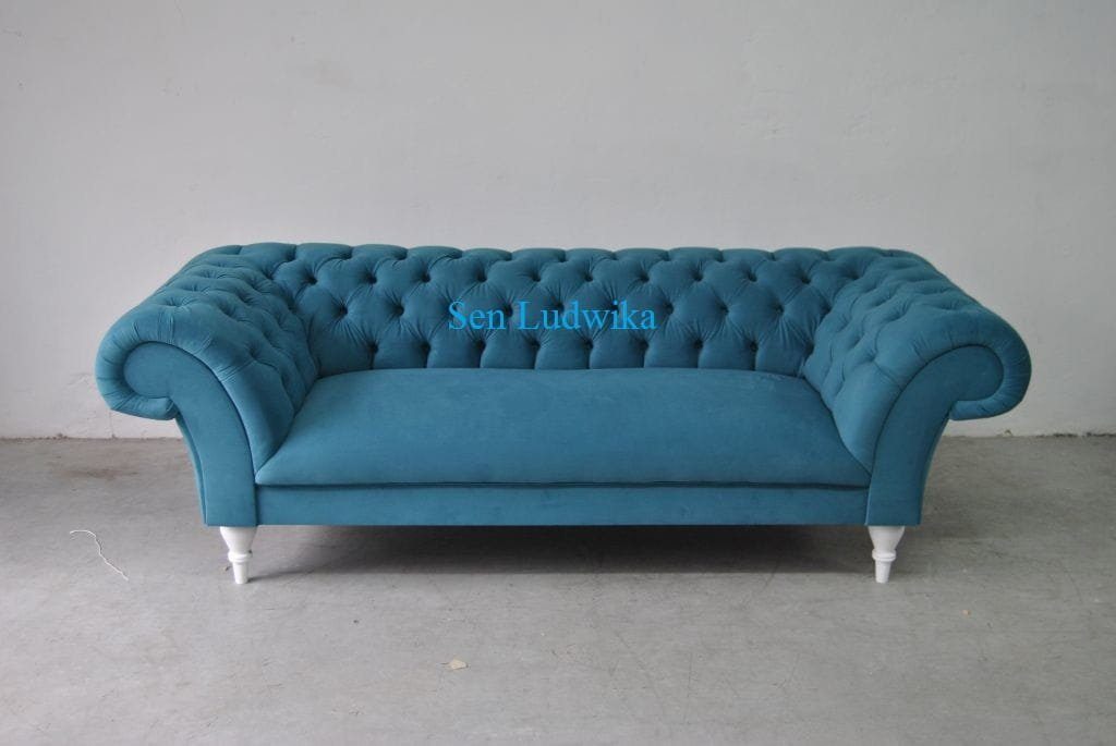 Sofa cm 235 Sitzer 3 Sofa JVmoebel Couch Design Chesterfield-Sofa, Chesterfield