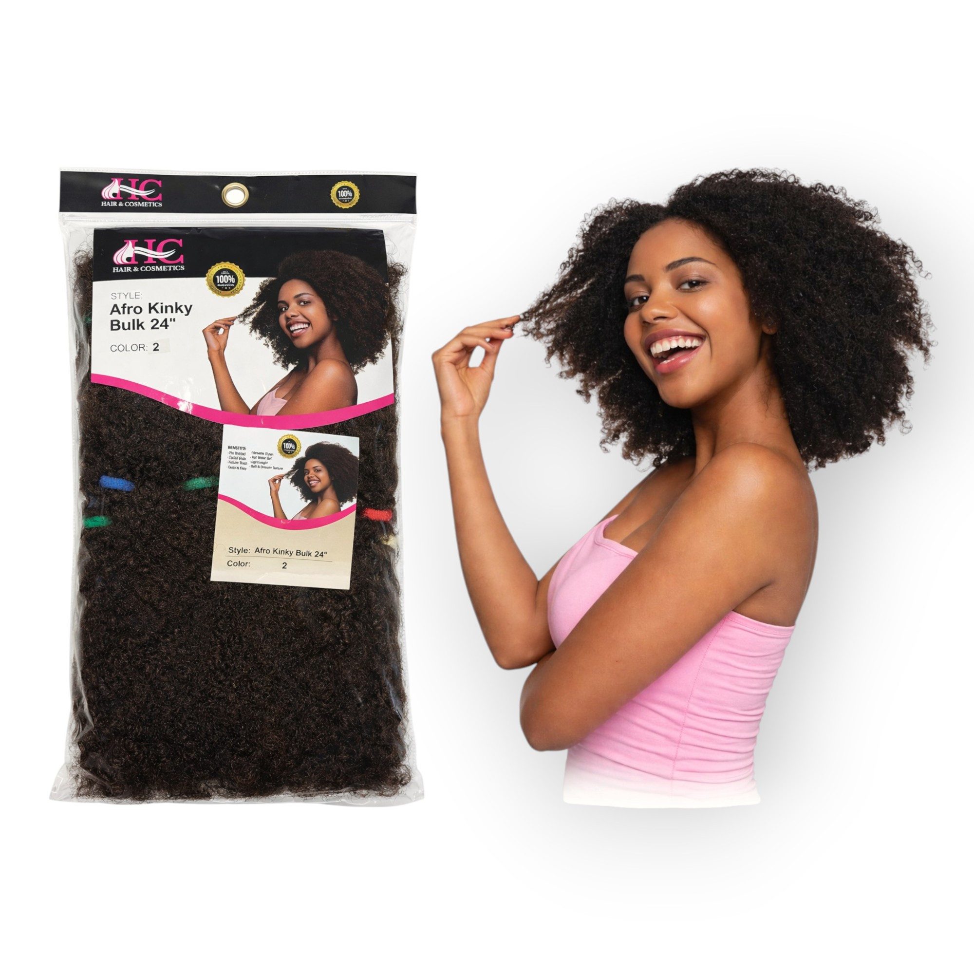 HC Kunsthaar-Extension HC Afro Twist Braid Soft Kinky 24'', ideal für Braids und Twists, langanhaltender Style