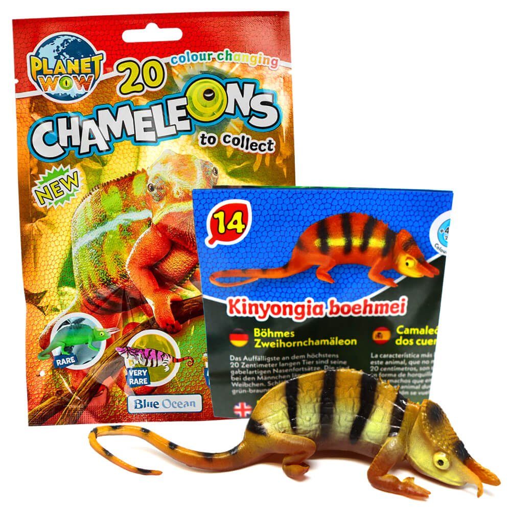 Blue Ocean Sammelfigur Blue Ocean Chamäleons Sammelfiguren 2024 - Planet Wow - Figur 14. (Set), Chamäleons - Figur 14. Böhmes Zweihornchamäleon (Farbwechsel)