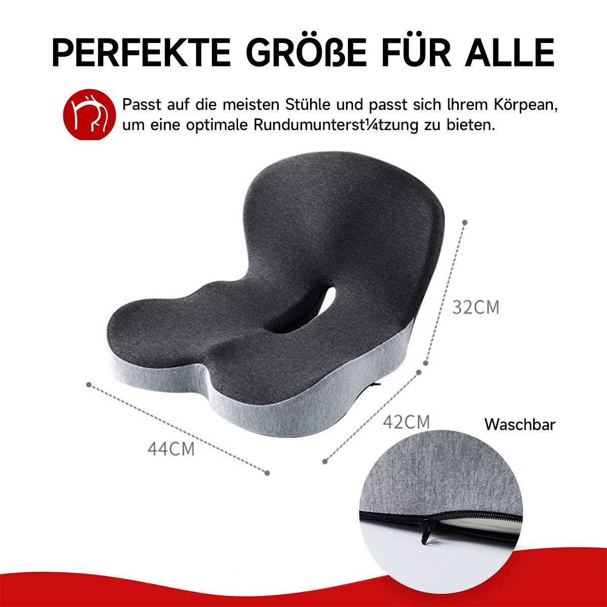 ZEUOPQ Stuhlkissen Bürostuhl Sitzkissen, Memory Foam günstig online kaufen