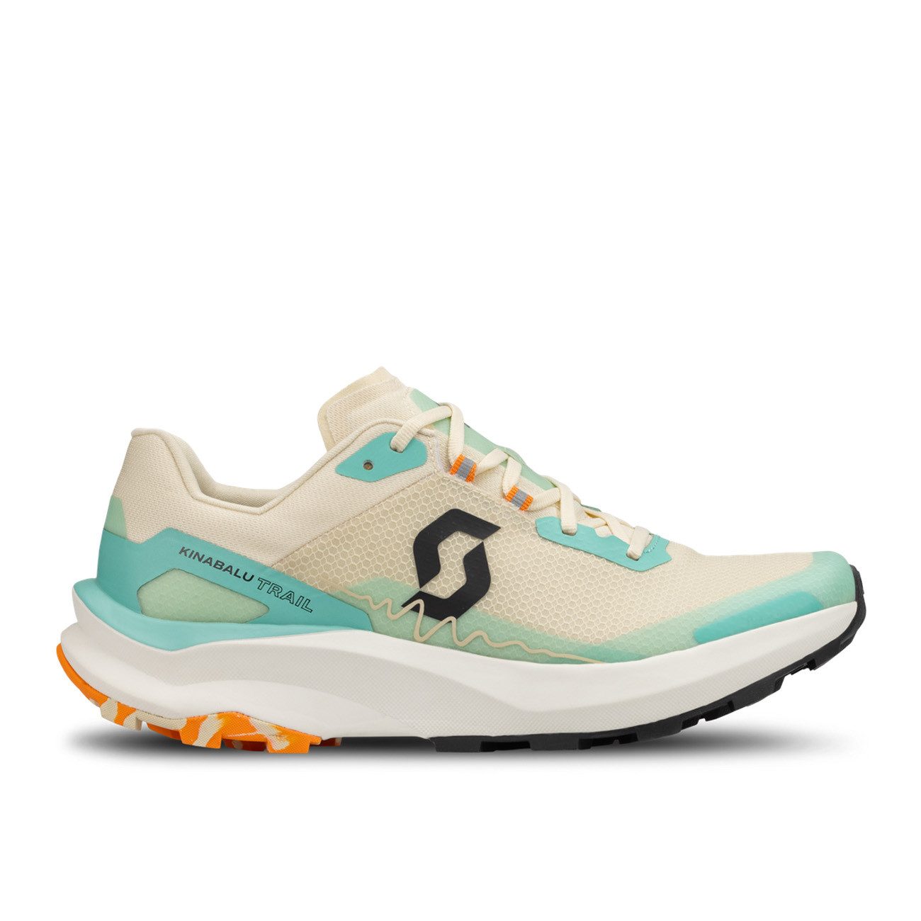 Asics Scott W's Kinabalu Trail Damen Cream Beige Cascade Blue Laufschuh