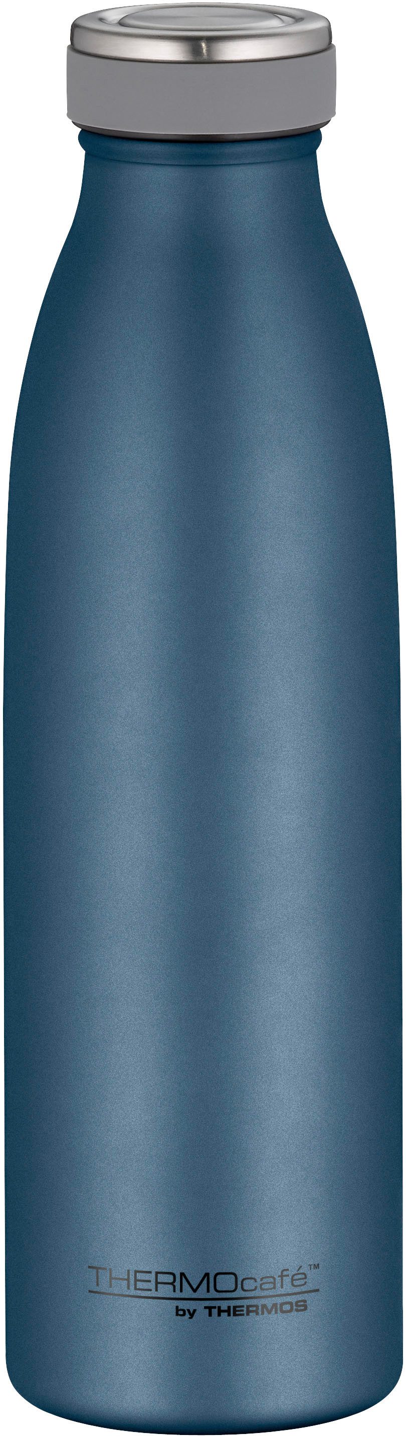 THERMOcafé Isolierflasche TC BOTTLE, aus doppelwandigem Edelstahl, spülmaschinenfest, gummierter Drehverschluss, absolut dicht bei Kohlensäure