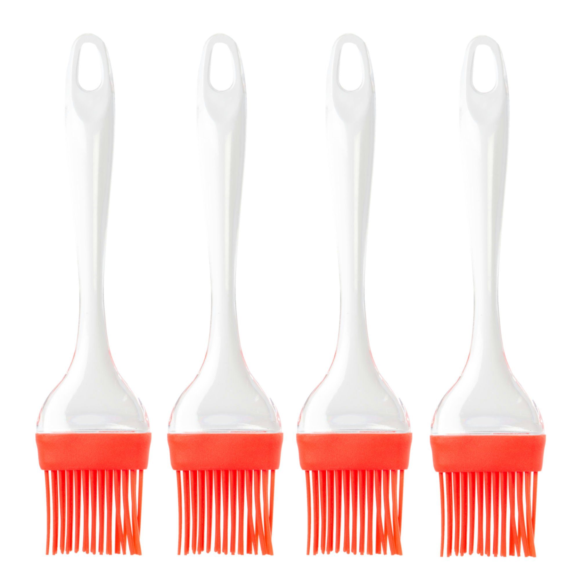 BBQ-Toro Marinadenpinsel 4er Set Silikon Backpinsel Grillpinsel, 21 cm, hitzebeständig