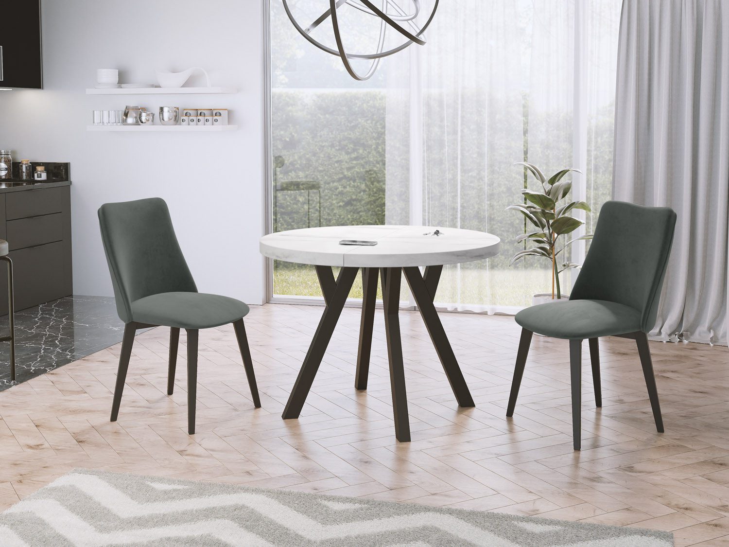 WFL GROUP Esstisch Twixy, Runde Loft günstig online kaufen
