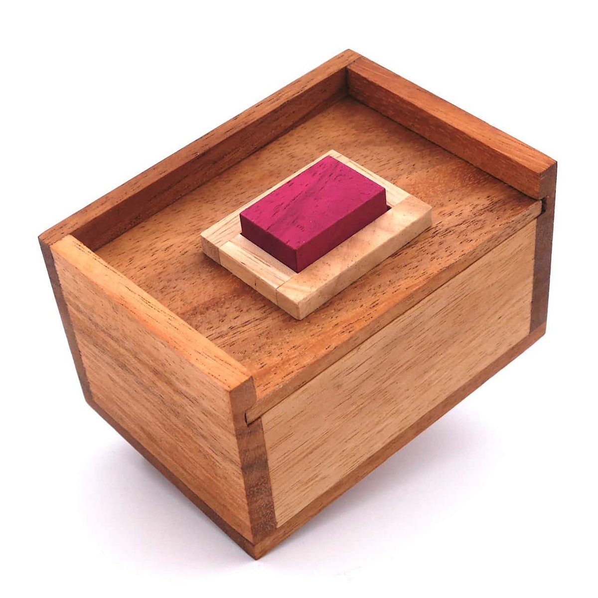 ROMBOL Denkspiele Spiel, Knobelspiel - Teufelsstein interessantes 3D-Puzzle Holzspiel aus anspruchsvolles, Holz