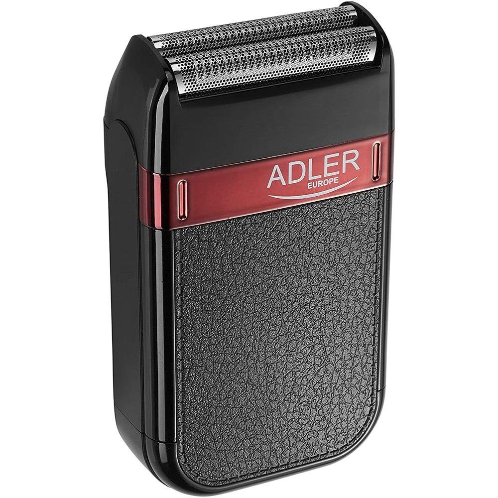 ADLER EUROPE Elektrorasierer AD 2923 wiederaufladbarer Akku Rasierer für Nass- und Trockenrasur, USB, 90 Min Laufzeit, Reiserasierer mit Reinigungsbürste, Schwarz