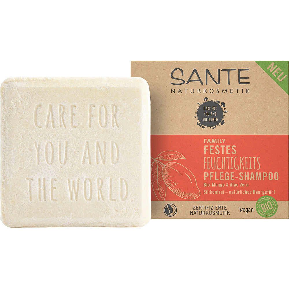 SANTE Haarseife Family Festes Shampoo Mango & Aloe - Feuchtigkeit 60g