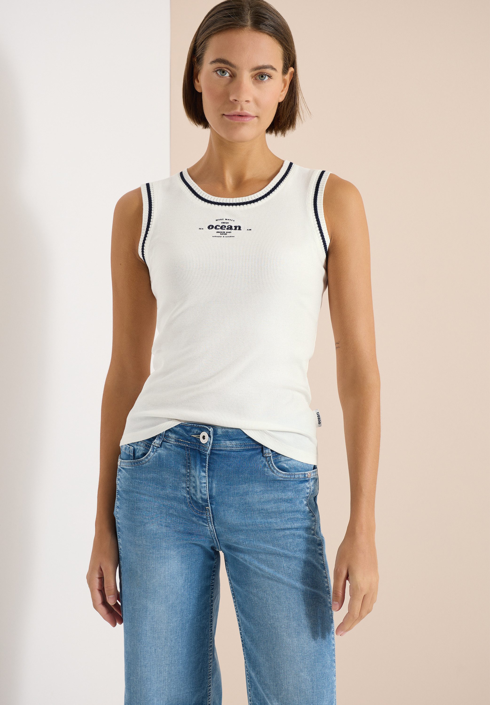 CECIL Tanktop aus Baumwolle mit Stretchanteil