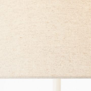 Brilliant Stehlampe Lunde, Lunde Standleuchte weiß/natur Metall/Bambus braun 1x A60, E27, 40 W
