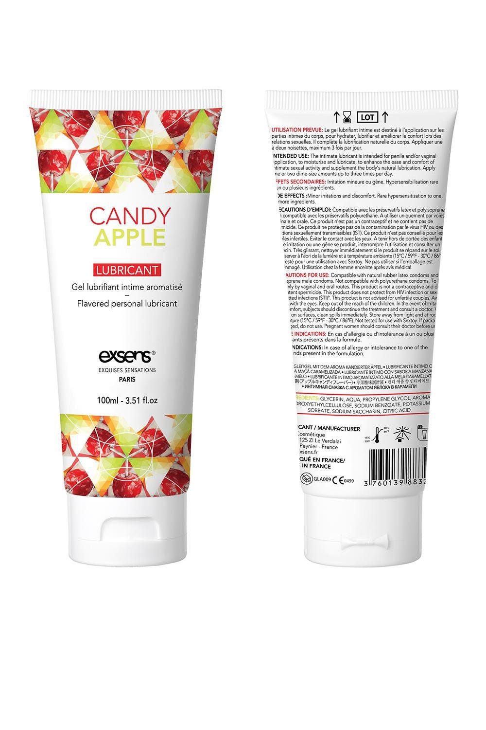 Exsens 100ml, Gleitgel Exsens Candy Apple Lubricant kondomverträglich