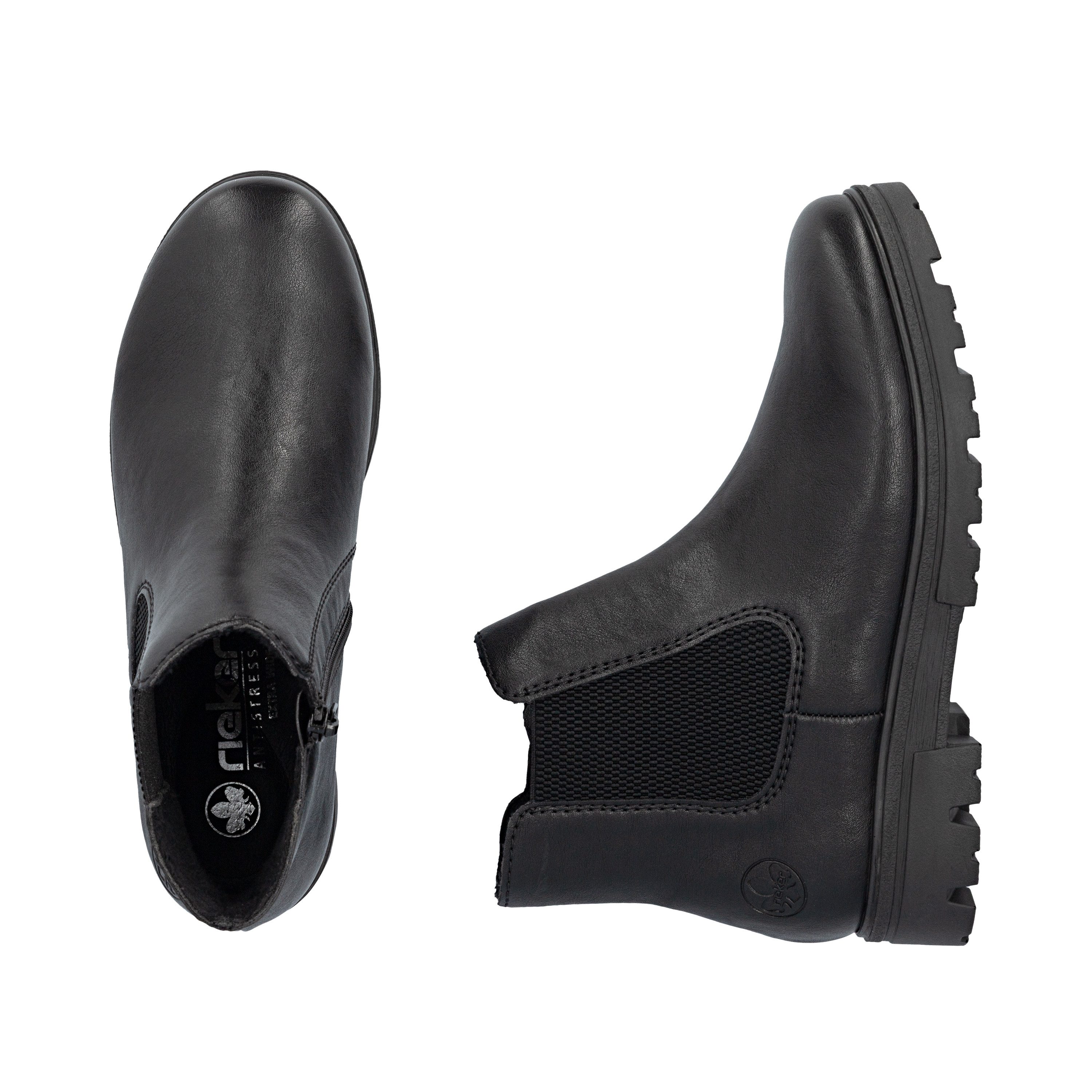 Rieker Chelseaboots Blockabsatz, Stiefelette mit praktischem Innenreißvreschluss