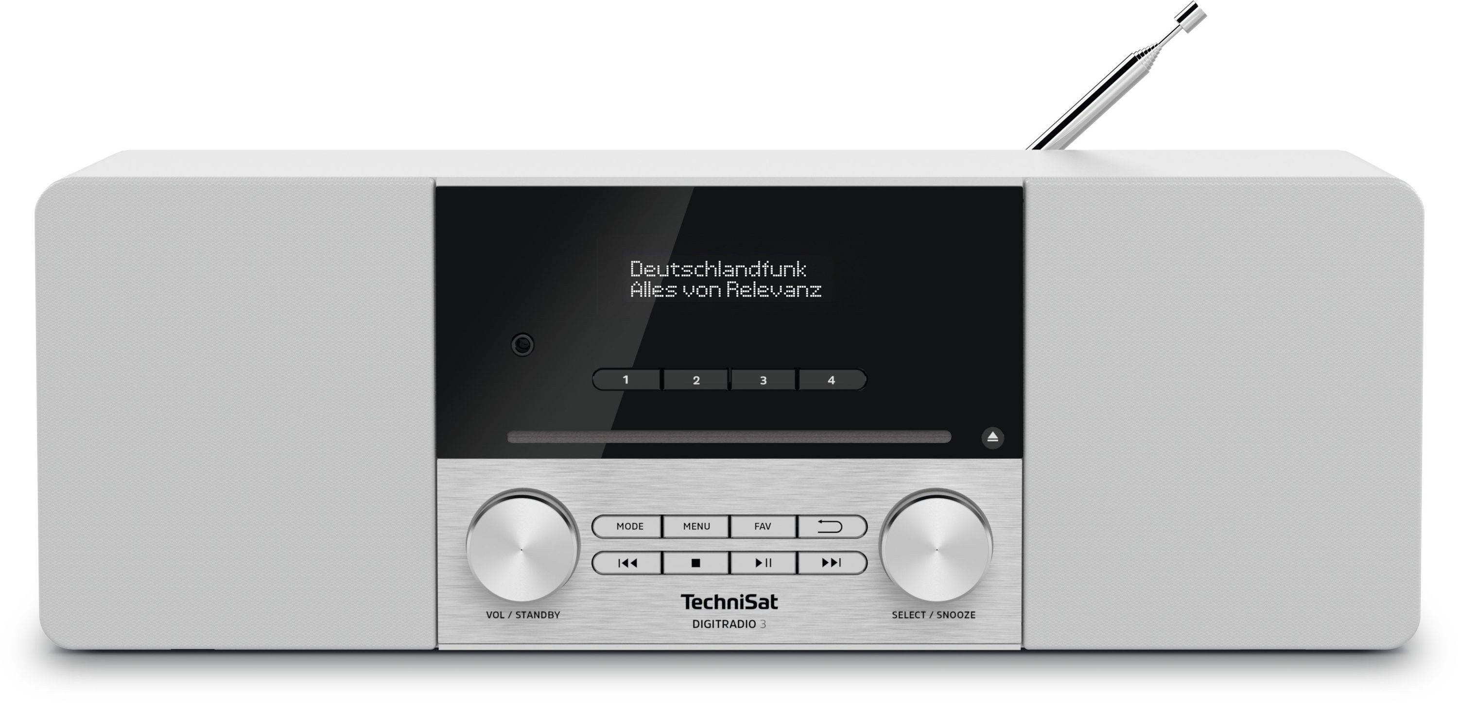 TechniSat DIGITRADIO 3 Digitalradio (DAB) (Digitalradio (DAB), FM-Tuner mit RDS, 20 W, CD-Player mit Resume, Bluetooth, ELAC-Stereosound)