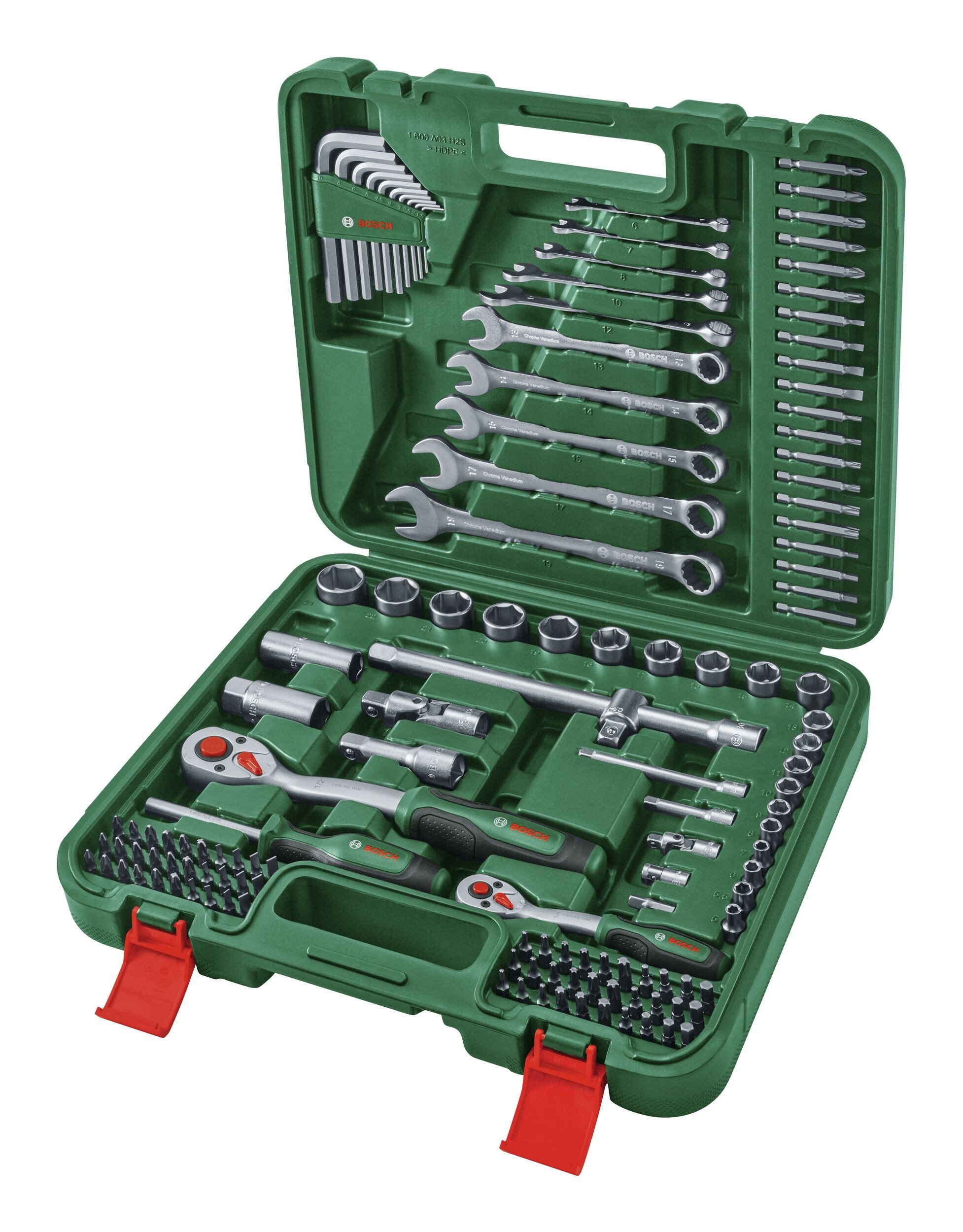 BOSCH Werkzeugset, (134 Teile), Werkzeug-Set, 134-teilig