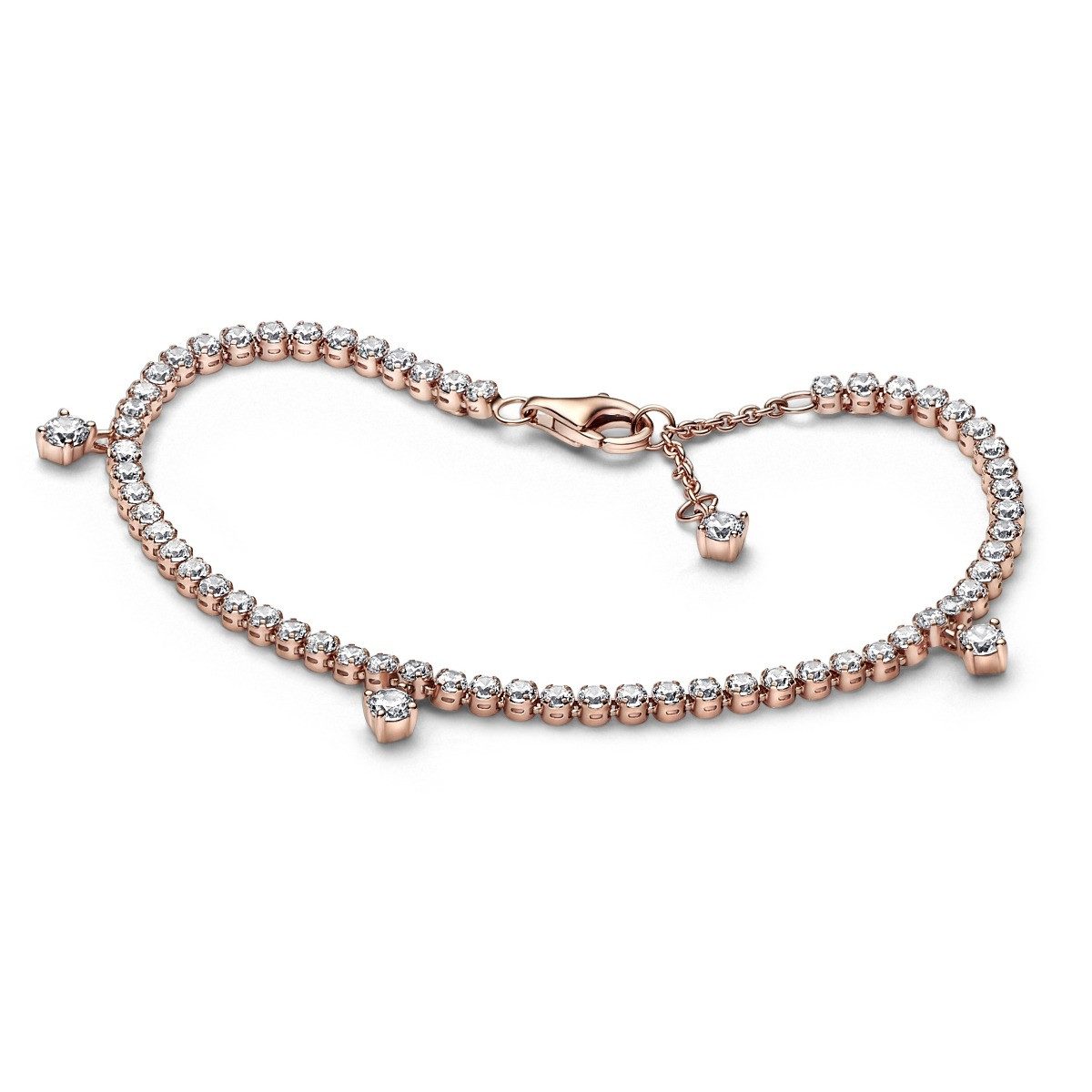 Armband 582401C01 Tennisarmband Damen Funkelnde Tropfen 14k Rosé Vergoldet 16