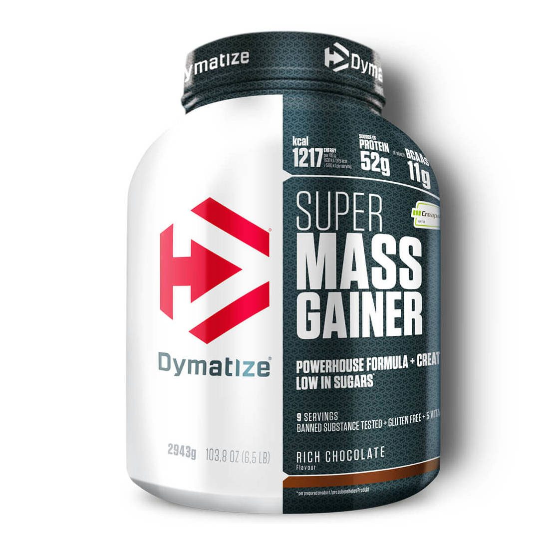 Dymatize Weight-Gainer Pulver Super Mass Kohlenhydrate Rich Chocolate 2943 g Pulver, 2943 g