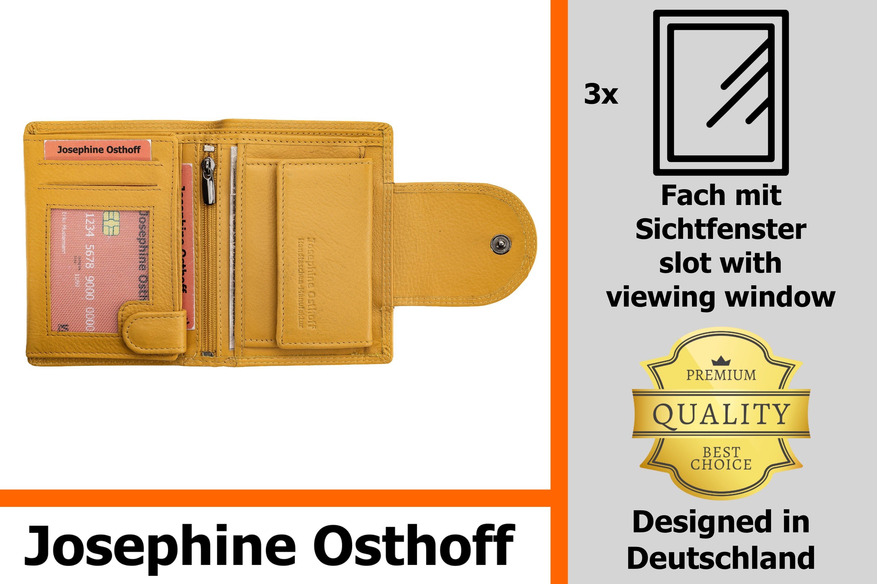 Josephine Osthoff Brieftasche gelb Wiener Geldbörse Minibrieftasche