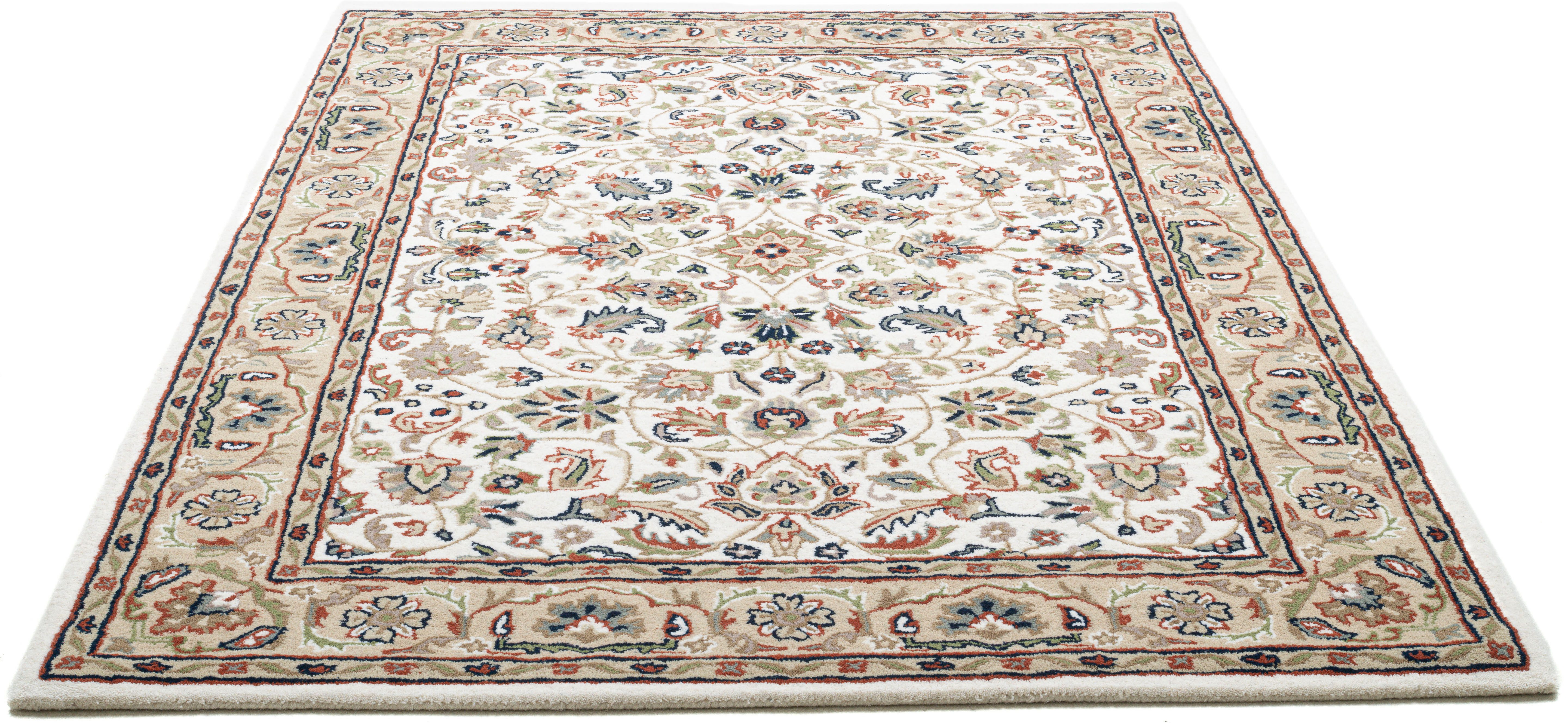 THEKO Wollteppich Royal Orient Isfahan, rechteckig, Höhe: 14 mm, handgetuftet, Orient-Optik, reine Wolle