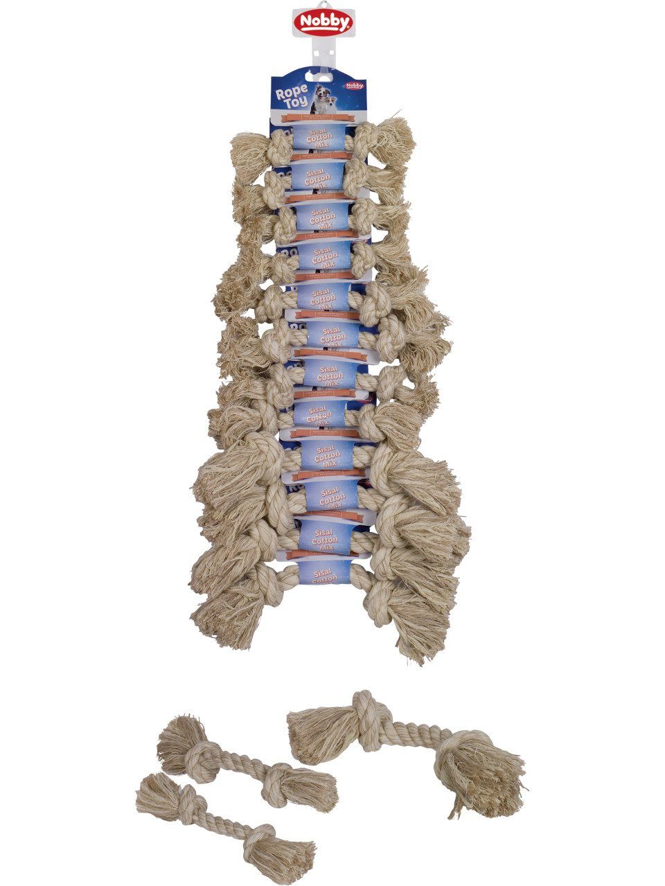 Nobby Zerrspielzeug Nobby Rope Toy Sisal-Cotton-Mix natur 12er Strip 3