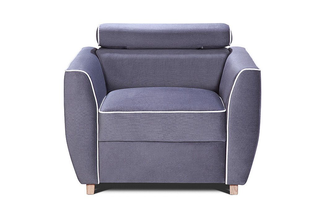 Relax Designer Polster 1er Club Lounge Stuhl Textil Sessel Sessel, 1Sitzer JVmoebel Stoff Fernseh