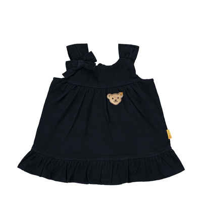 Steiff Collection Cordkleid Steiff Baby Cord Kleidchen mit Flausch Teddy Applikation navy