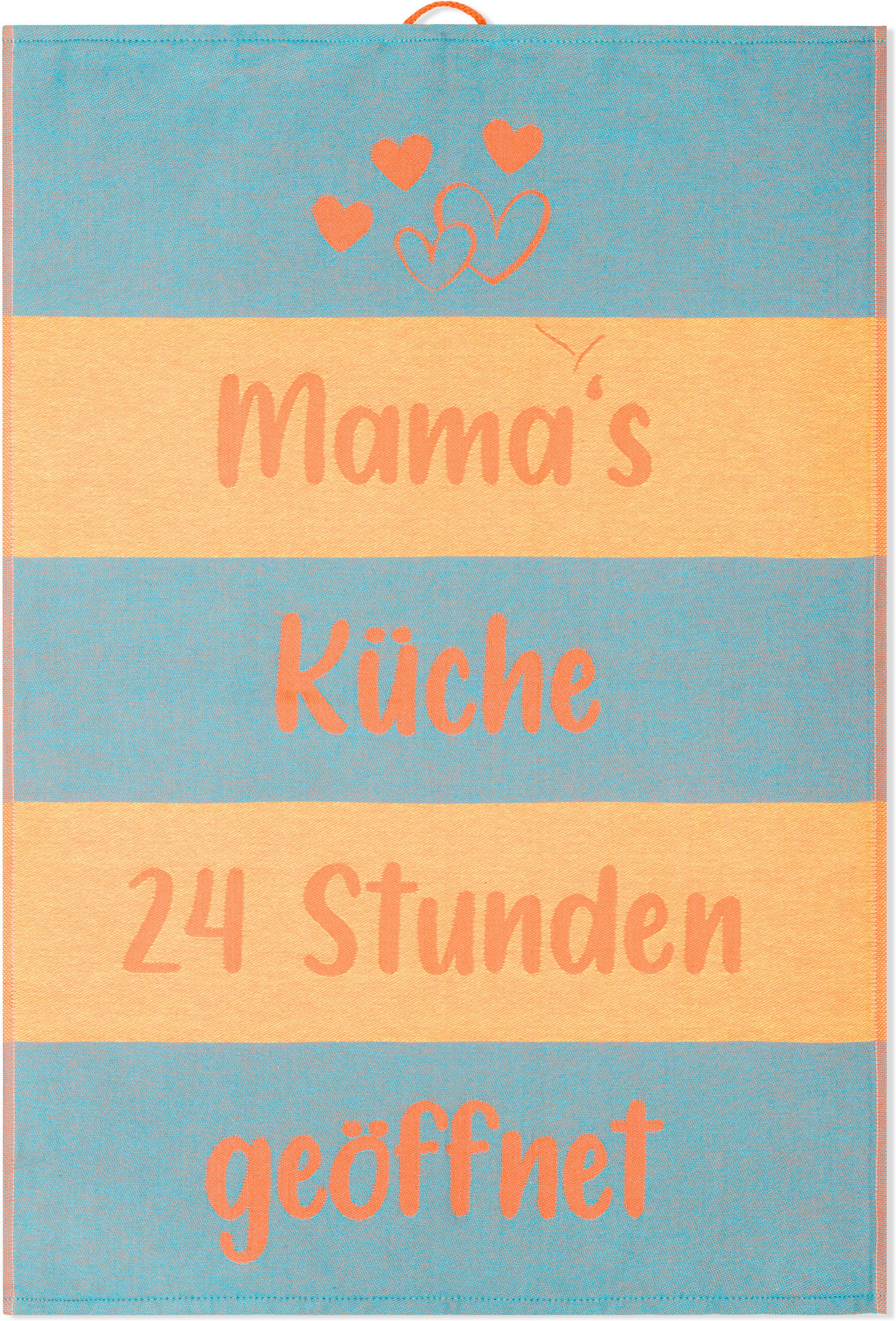 ROSS Geschirrtuch Mama´s Küche 3er-Pack, (Packung, 3-tlg., 3er-Pack)