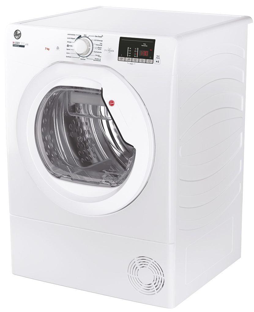 Hoover Kondenstrockner H-DRY 300 LITE Design HLE C7DE-84, 7 kg, NFC-Technologie, AquaVision, 16 Programme, Digitaldisplay