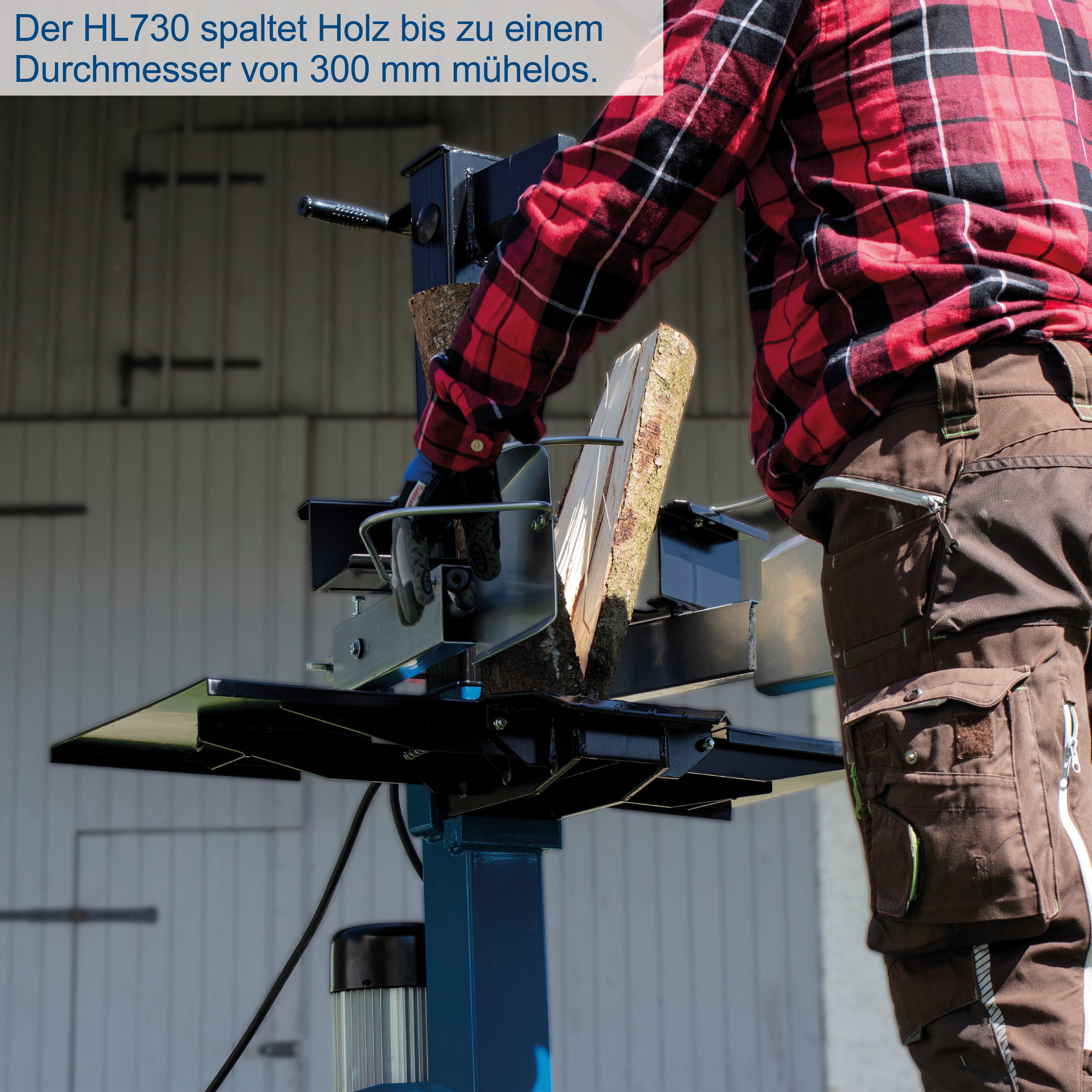 Scheppach Holzspalter »HL730«, 2100 W, Spaltgutlänge bis 55 cm, Spaltgutdurchmesser bis 30 cm, Spaltkraft 7 Tonnen