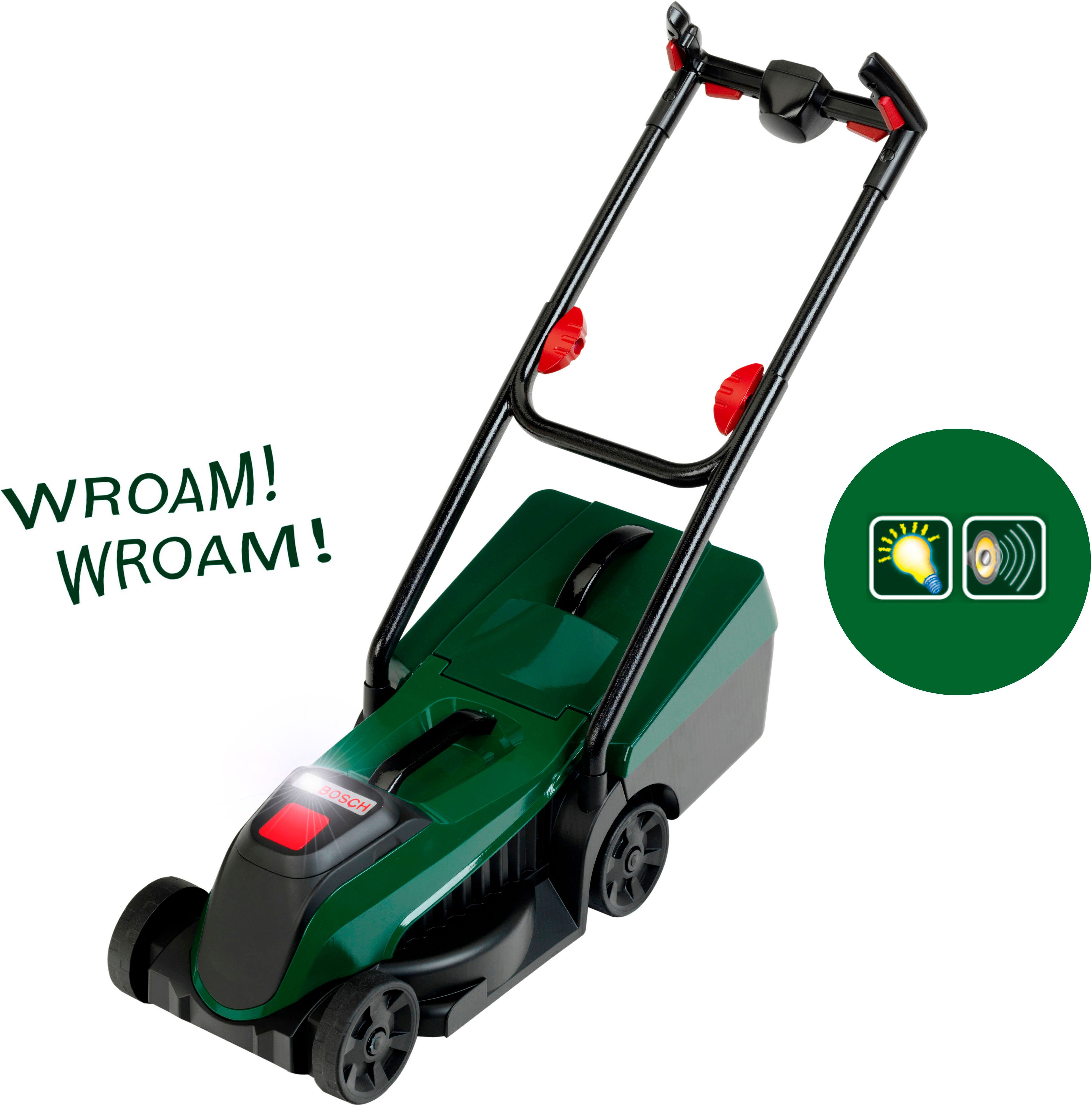 Klein Kinder-Rasenmäher Bosch mini, Rotak II mit Sounds, und Licht; Made in Germany