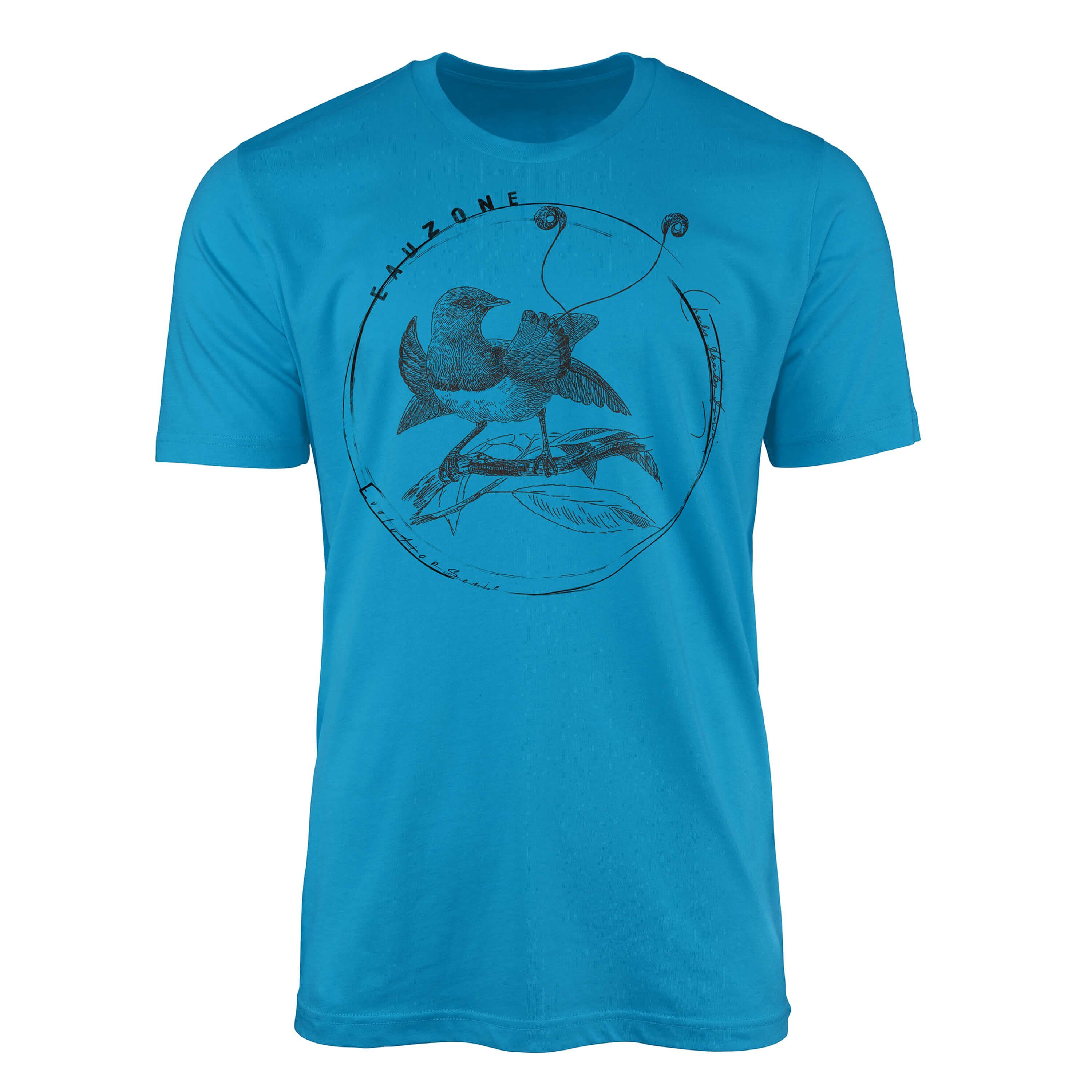Sinus Art T-Shirt Evolution Herren T-Shirt Paradiesvogel Atoll