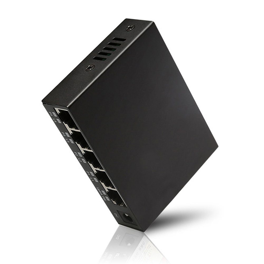 Bolwins A51D 5 Port 100 Netzwerk-Switch Netzwerk Ethernet Mbit Verteiler LAN RJ45 PoE-Switch