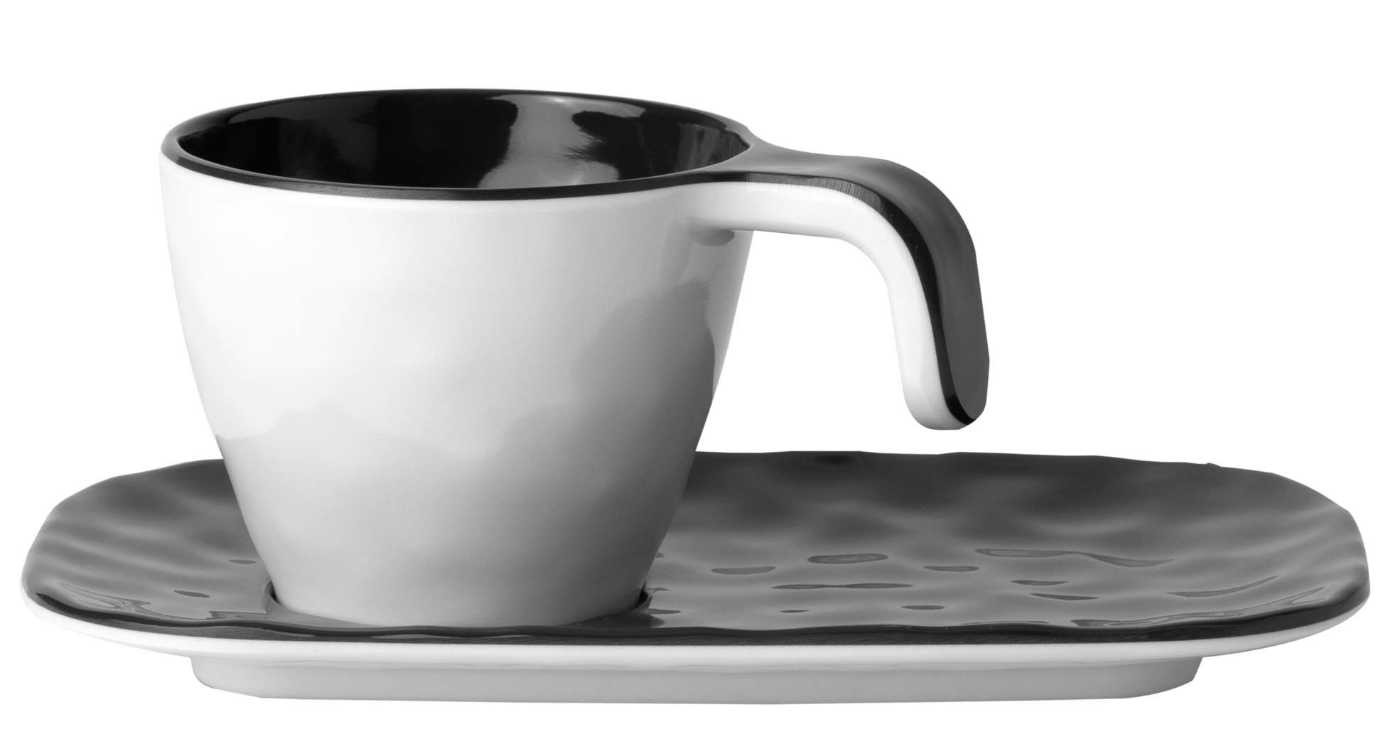 Marine Business Espressotasse Espressotasse mit Unterteller - Black - Summer Edition, 1-tlg., Melamin