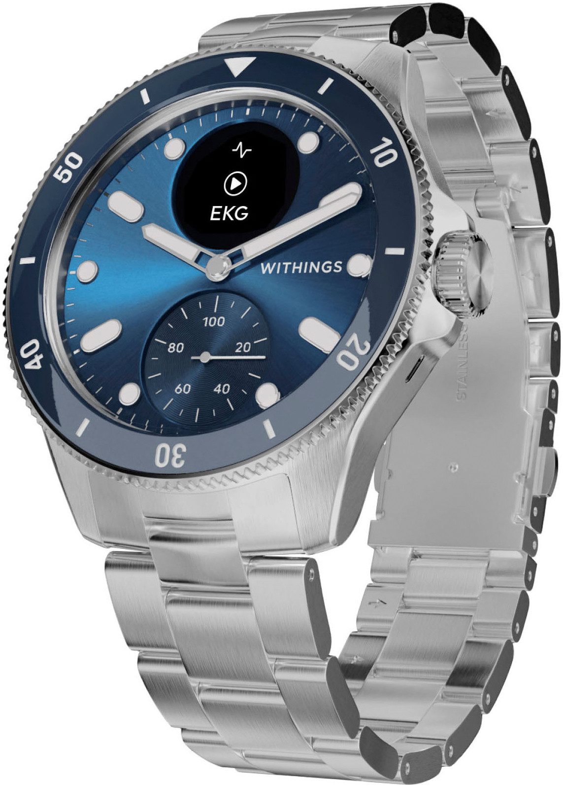 Withings ScanWatch Nova 42mm, bis 35 Tage Akku, Wasserdicht bis 100 M Smartwatch (1.6 cm/0.63 Zoll), luxuriöse Hybrid-Smartwatch mit Fitnesstracking u, Gesundheitsmessung
