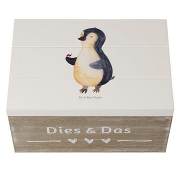 Mr. & Mrs. Panda Dekokiste 22 x 15 cm Pinguin Marienkäfer - Weiß - Geschenk, Liebe, Wunder, XXL, (1 St), Handverlesene Designs