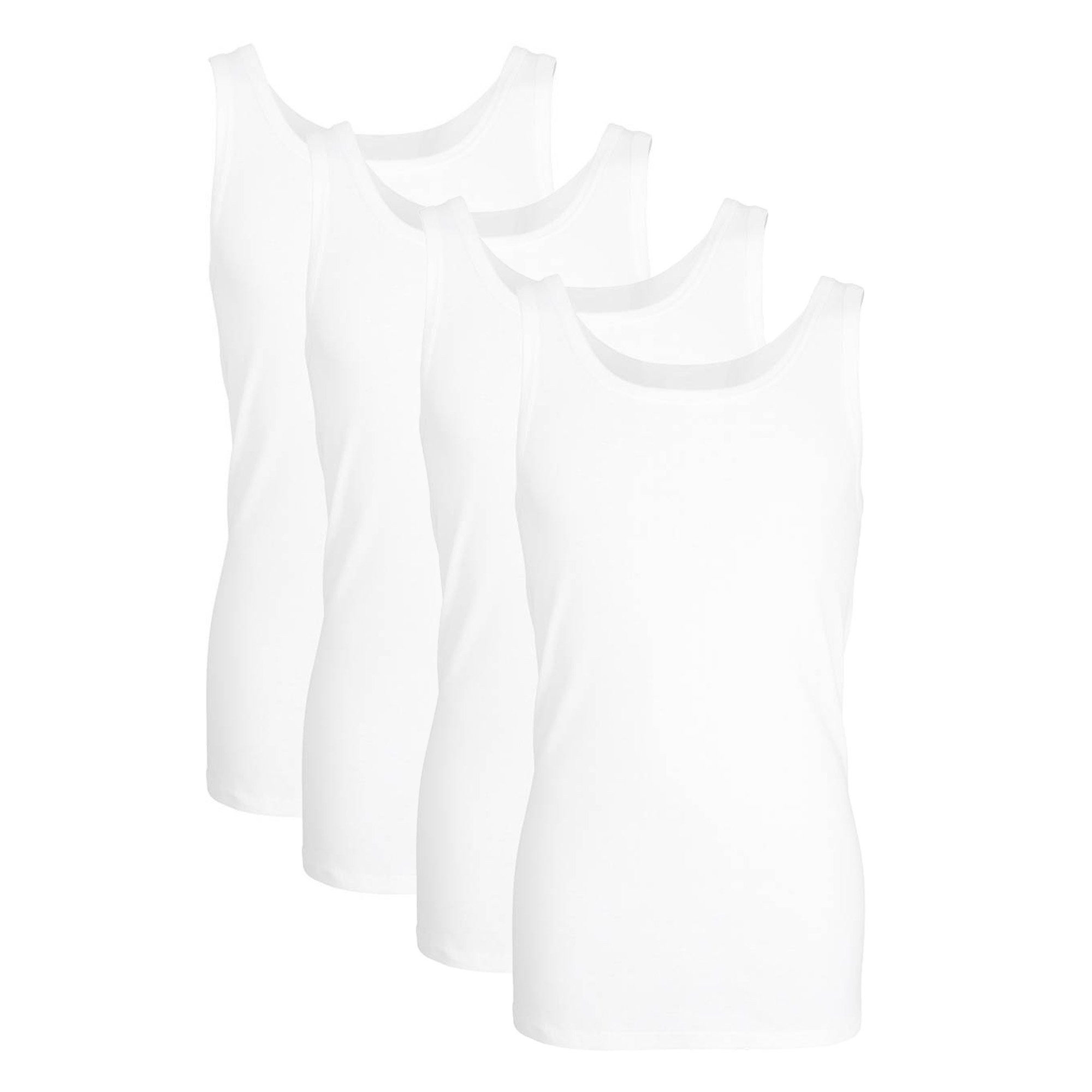 Unterhemd Herren Unterhemd 4er Pack Baumwolle