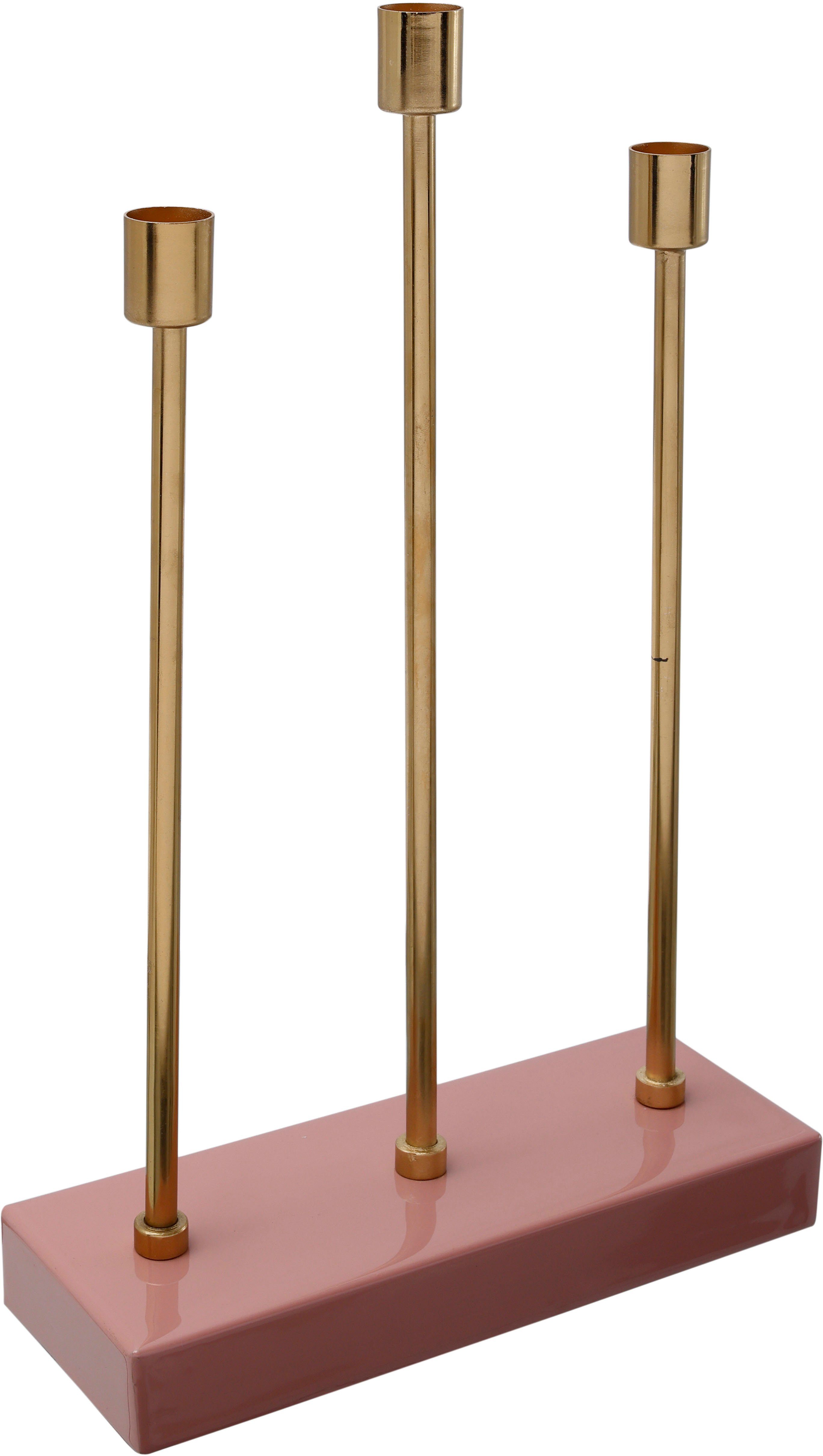 Kayoom Kerzenständer Kerzenhalter Art rosa/goldfarben (1 Deco St) 325