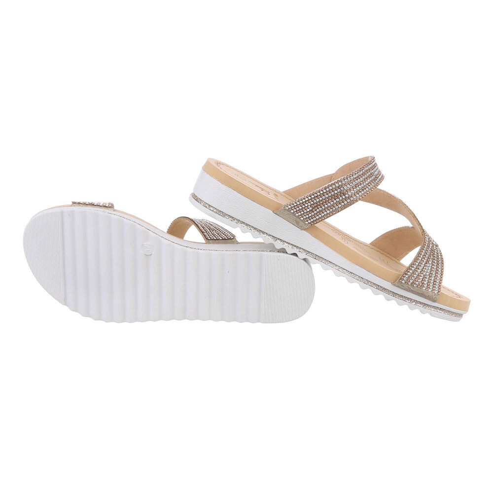 Ital-Design Damen Mules Freizeit Pantolette (86017012) Keilabsatz/Wedge Kei günstig online kaufen