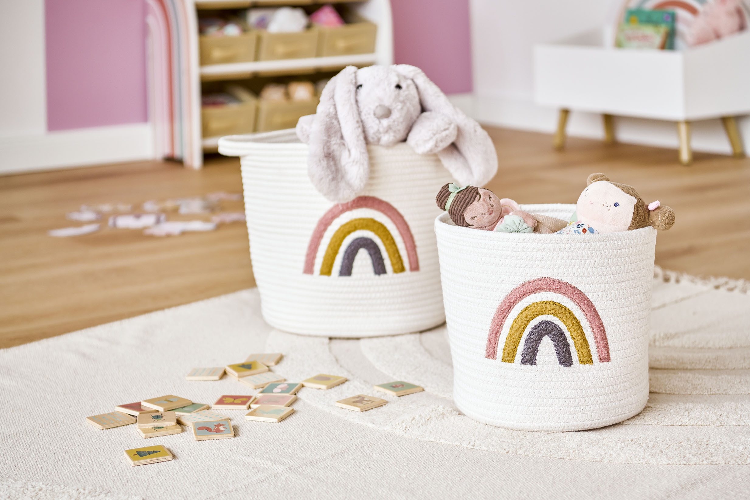 Zeller Present Aufbewahrungskorb Rainbow (Set, 2 günstig online kaufen