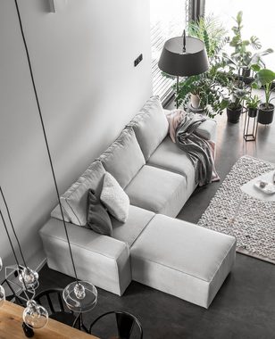 yourhouse24 Ecksofa SILLA L-form Schlafsofa Wohnlandschaft Links Rechts Couch Bettkasten