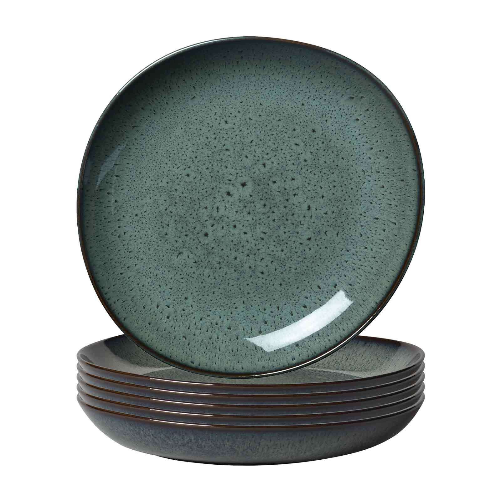 like. by Villeroy & Boch Schale Lave Schalen flach ø 27 cm 6er Set, Steingut, (6 Schalen, 6-tlg)