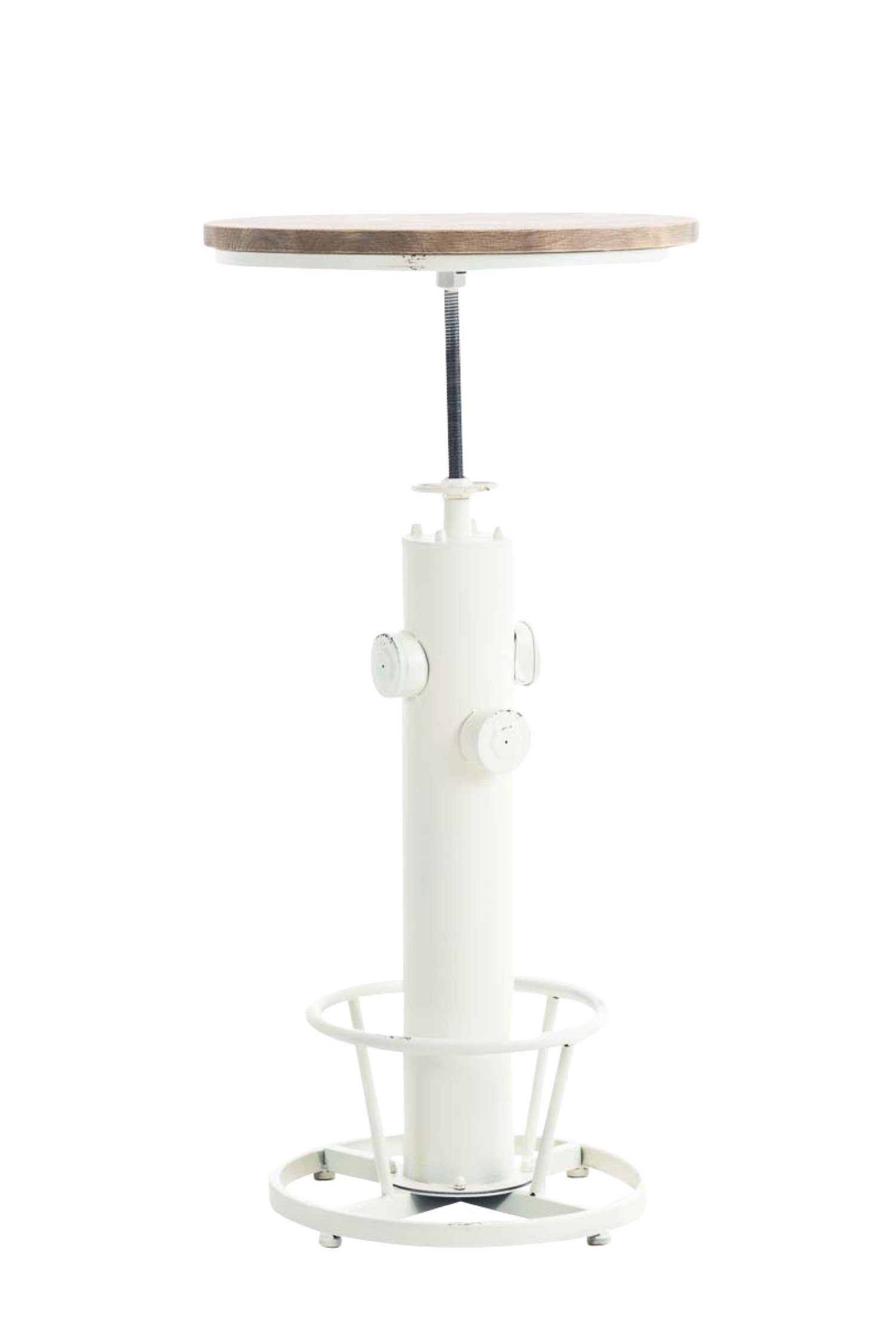 TPFLiving Ruhne (Pflegeleicht und langlebig, Moderner Tisch mit praktischer Nutzung in stilvoller Optik), Maße (TxBxH): 60 x 60 x 123cm - Farbe: antik weiß