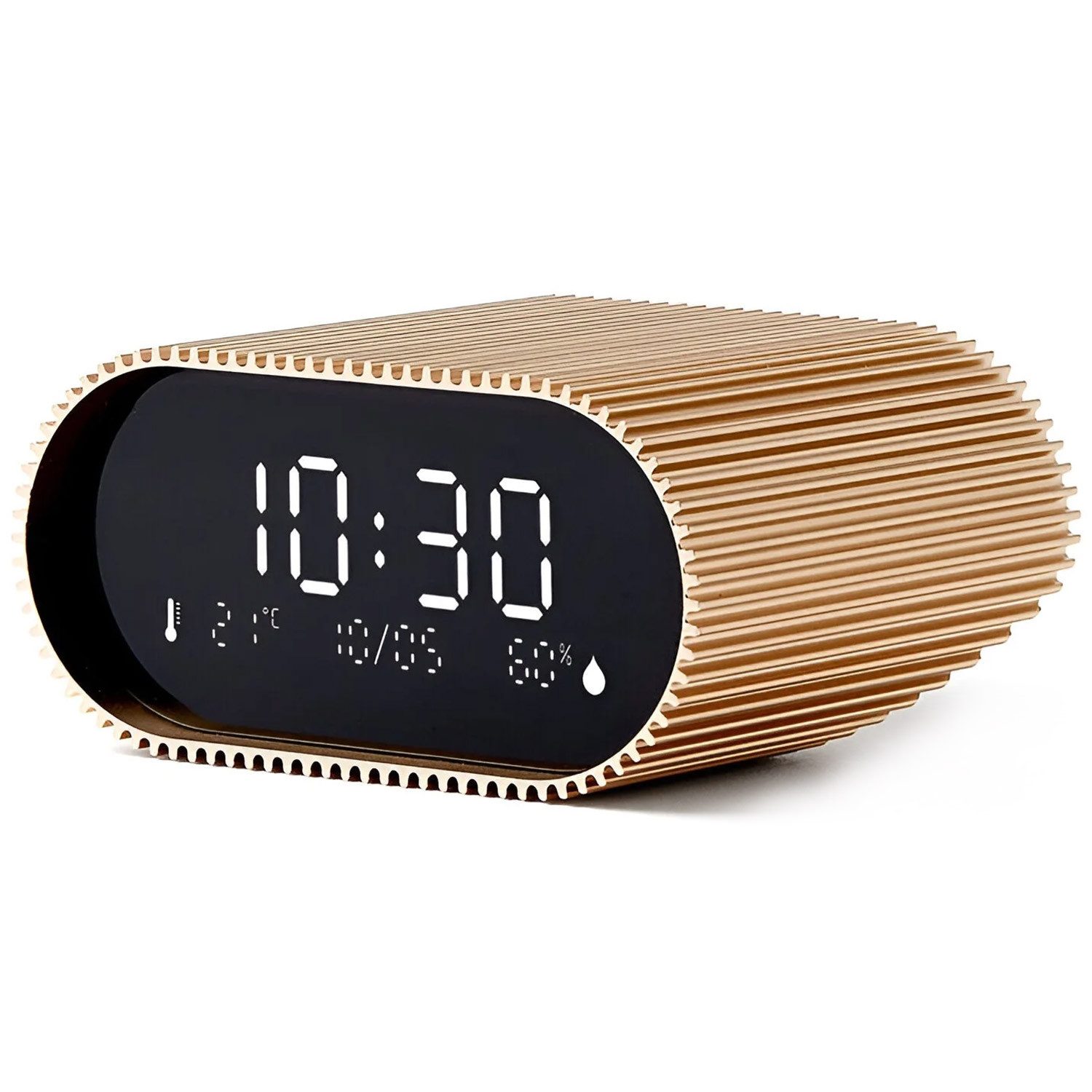 Lexon Quarzwecker DigitalRay Clock Goldfarben